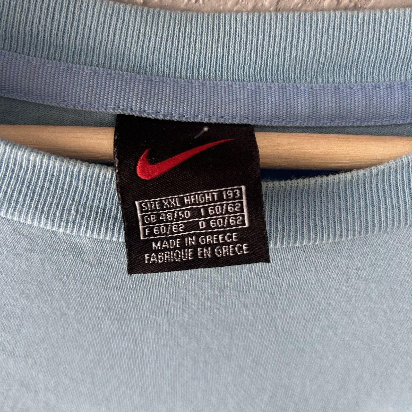 Nike Vintage Nike Swoosh Tshirt Men’s Xxl Tall Sportswear Baby Bl Size US XXL / EU 58 / 5 - 5 Thumbnail