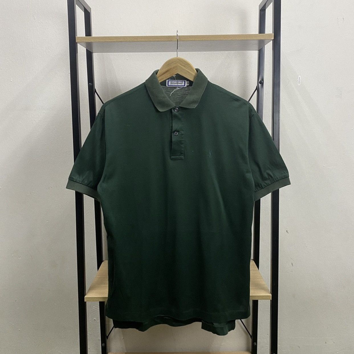 Yves Saint Laurent Vintage Yves Saint Laurent YSL Green Short Sleeve Polo Shirt Size US M / EU 48-50 / 2 - 1 Thumbnail