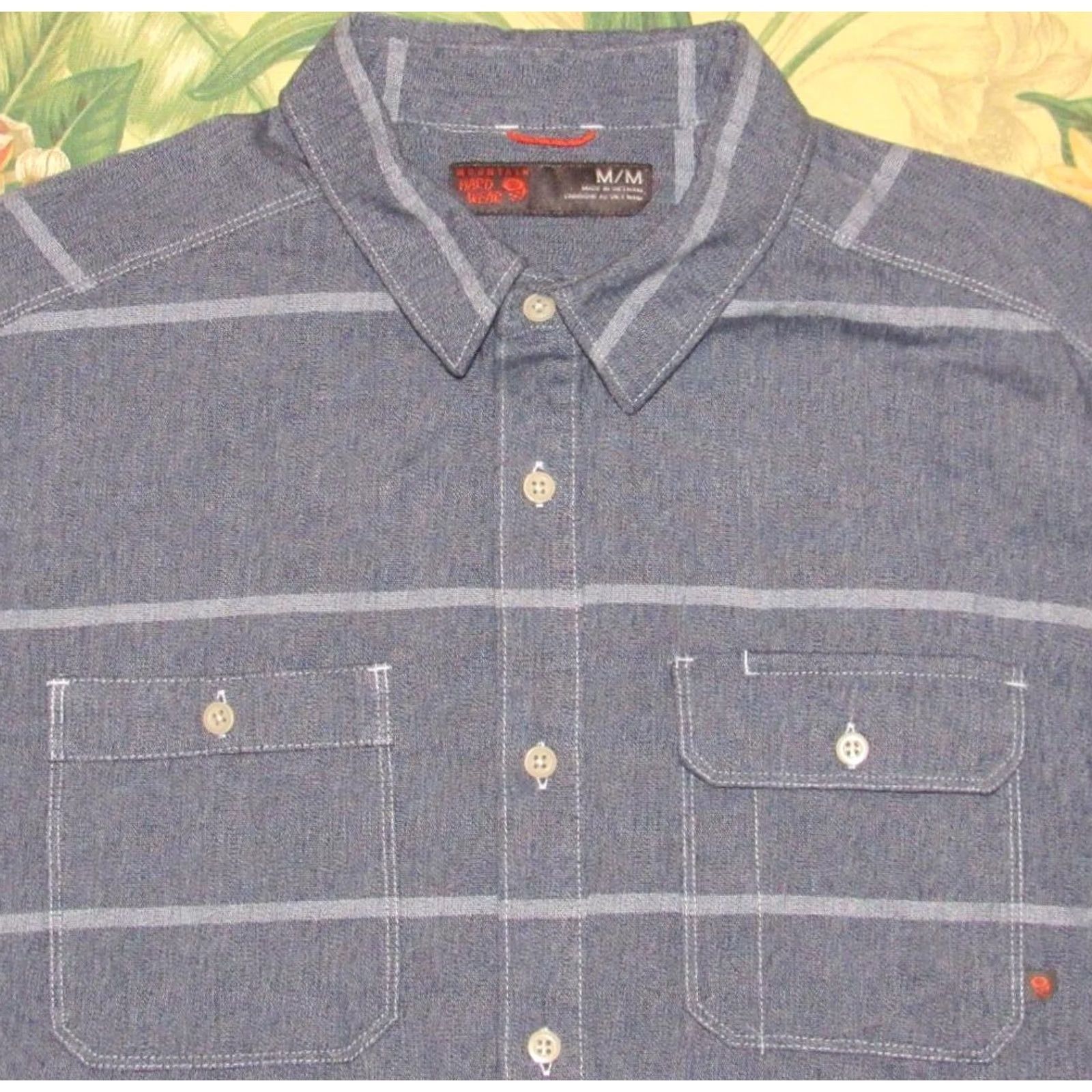 Mountain Hardwear MOUNTAIN HARDWEAR Blue Striped Long Sleeve Heavy Weight Shirt M Adult Mens Medium Blue Striped Button-Up Thick Shirt Size US M / EU 48-50 / 2 - 2 Thumbnail