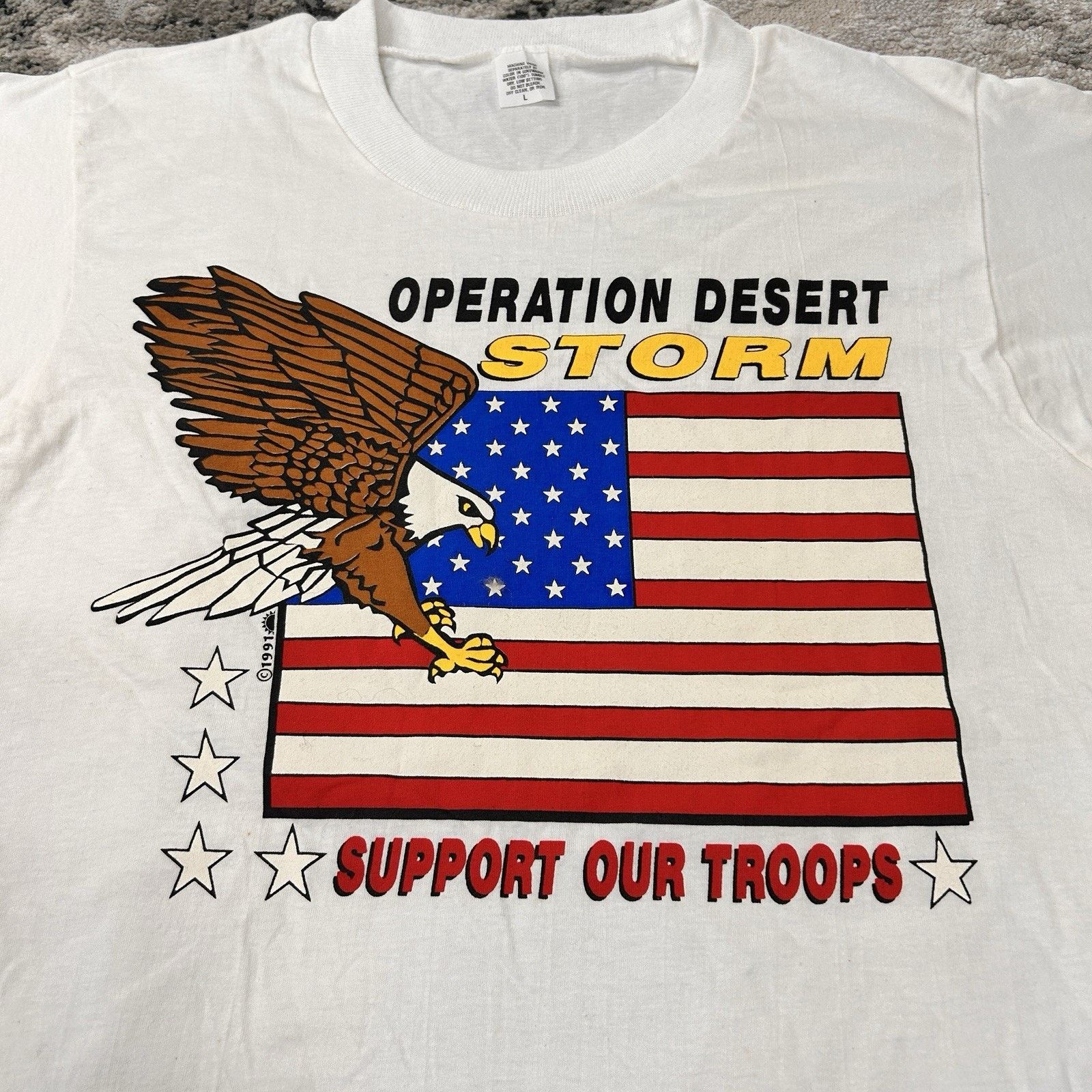 & Other Stories Vintage 1991 Operation Desert Storm Support Our Troops Sz L Size US L / EU 52-54 / 3 - 3 Thumbnail