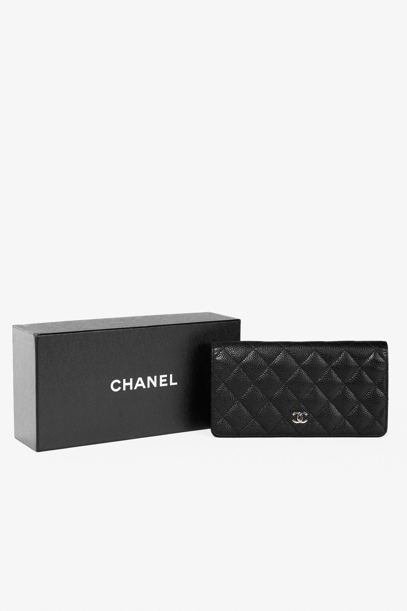 Chanel Chanel Black Caviar Leather Quited L-Yen Wallet Size ONE SIZE - 13 Thumbnail