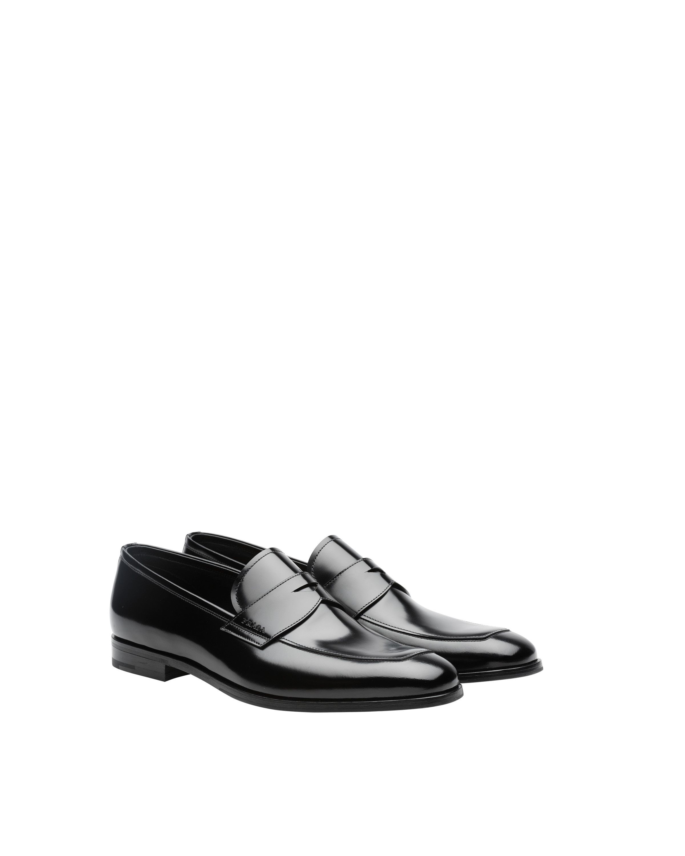 Prada o1mt1gz0225 Brushed Loafers in Black Size US 7 / EU 40 - 1 Thumbnail