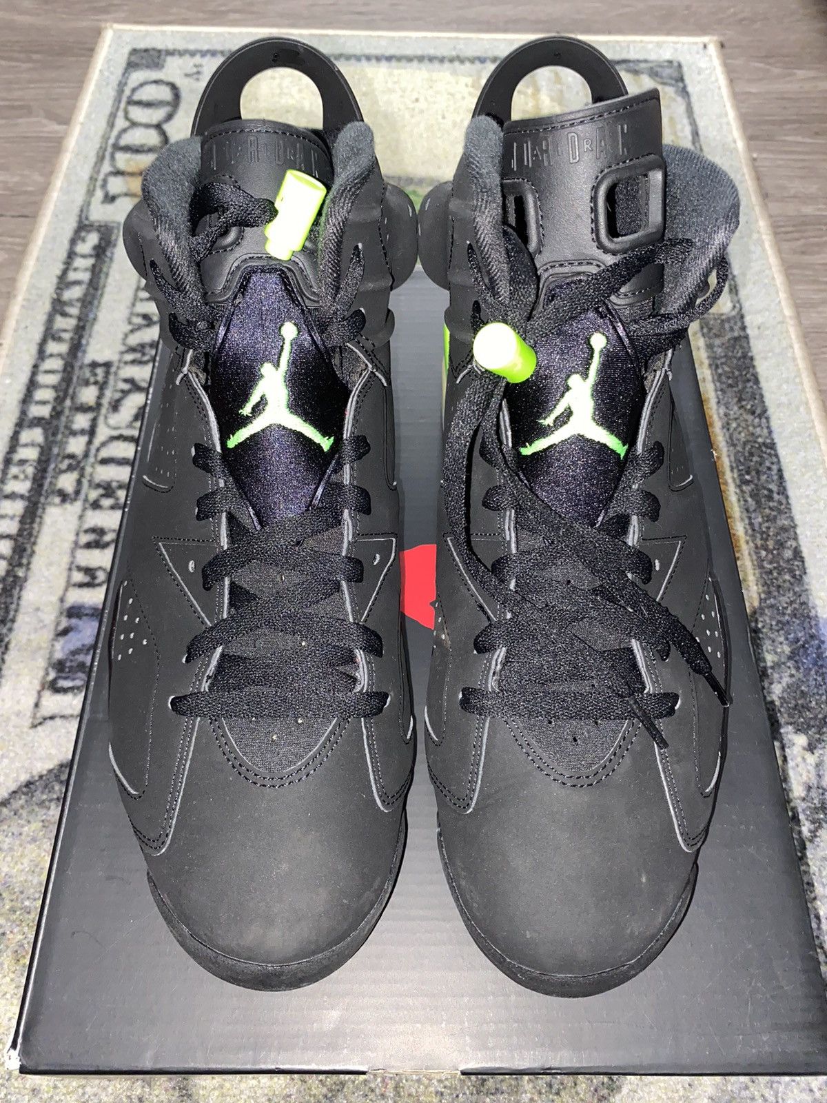 Jordan Brand × Nike Jordan 6 Retro Electric Green Size US 11.5 / EU 44-45 - 3 Thumbnail