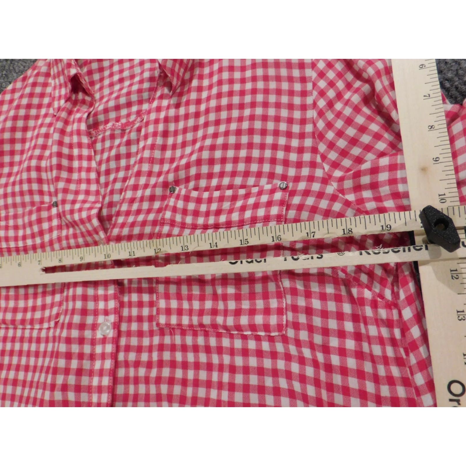 Jones New York Jones New York Womens Button-Up Blouse M Pink Plaid Casual Long Sleeve Round Neck Button-Up Top Regular Fit Womens Size M / US 6-8 / IT 42-44 - 6 Thumbnail