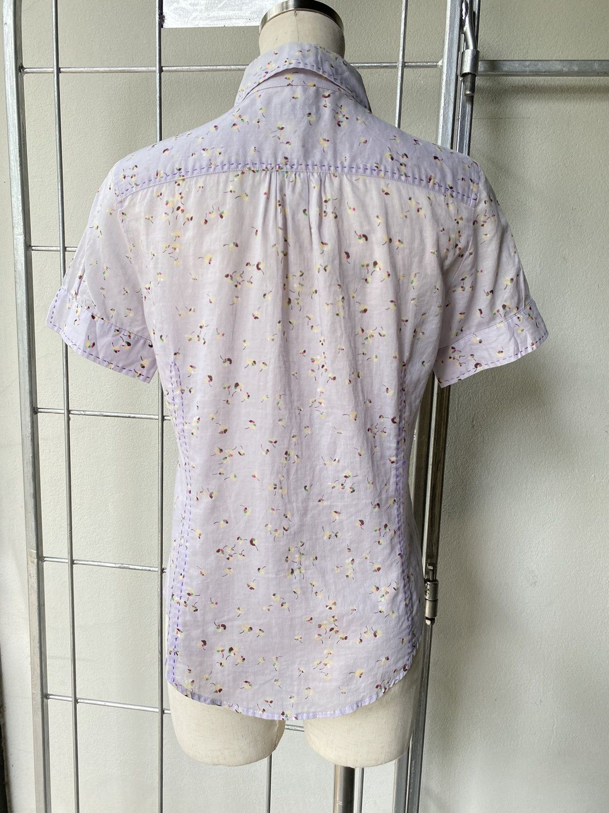Paul Smith Paul Smith Women Lilac Floral Shirt Size S / US 4 / IT 40 - 2 Thumbnail
