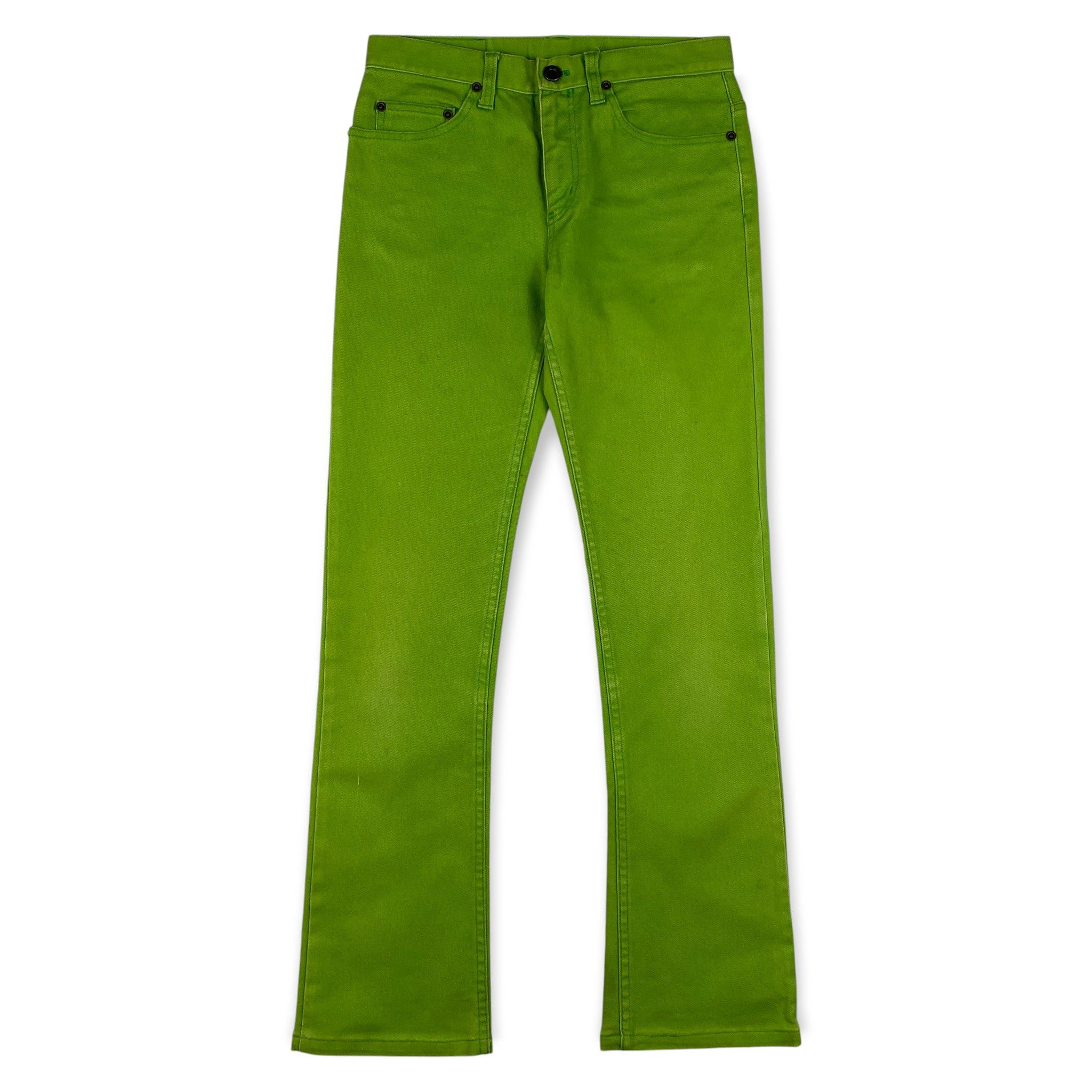 Hysteric Glamour Neon Green Flared Pants Size 28" / US 6 / IT 42 - 2 Thumbnail