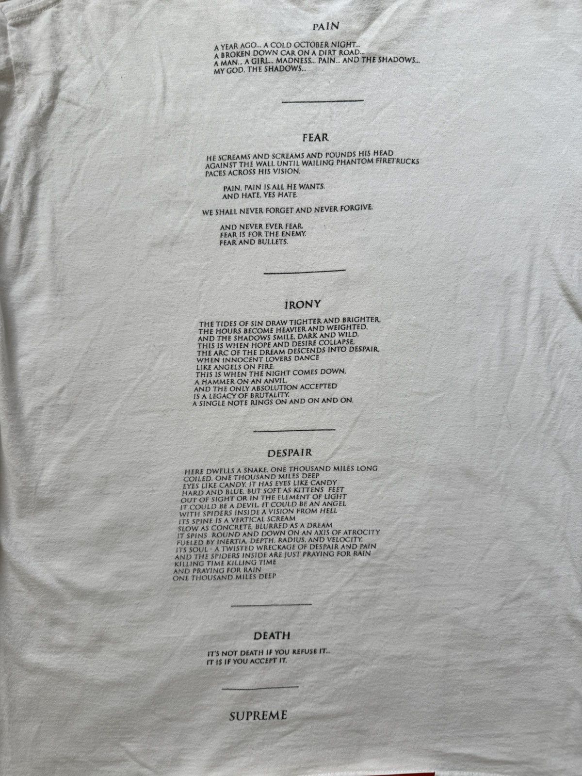 Supreme FW21 Supreme The Crow Tee Size US M / EU 48-50 / 2 - 4 Thumbnail