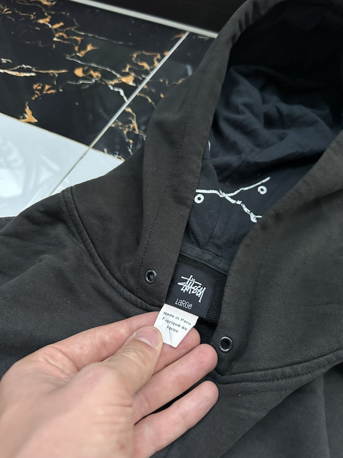 Stussy × Vintage RARE STUSSY RAT BIG LOGO STREETWEAR ZIP HOODIE Size US L / EU 52-54 / 3 - 5 Thumbnail
