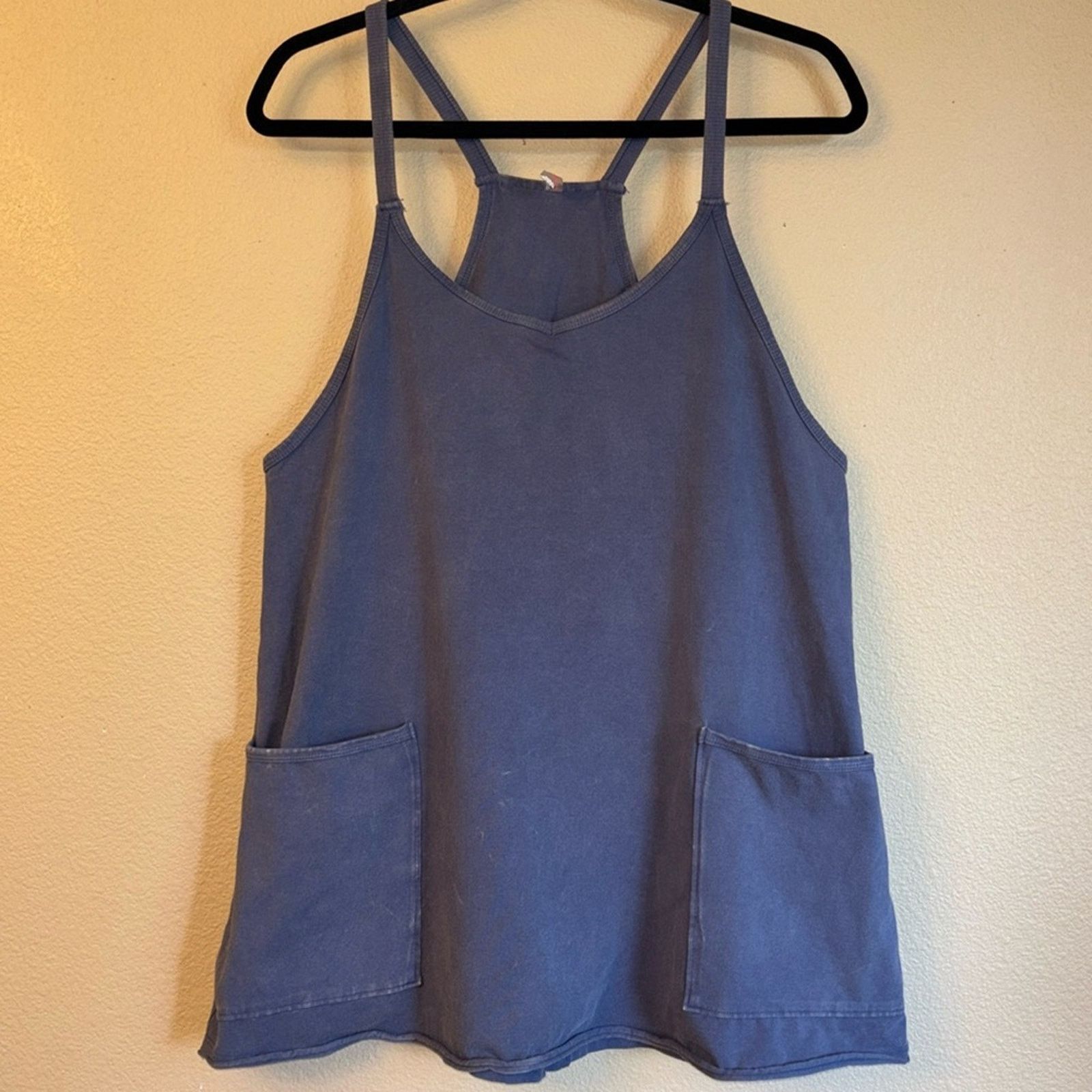 FREE PEOPLE Movement HOT SHOT MINI DRESS Indigo Blue Shorts