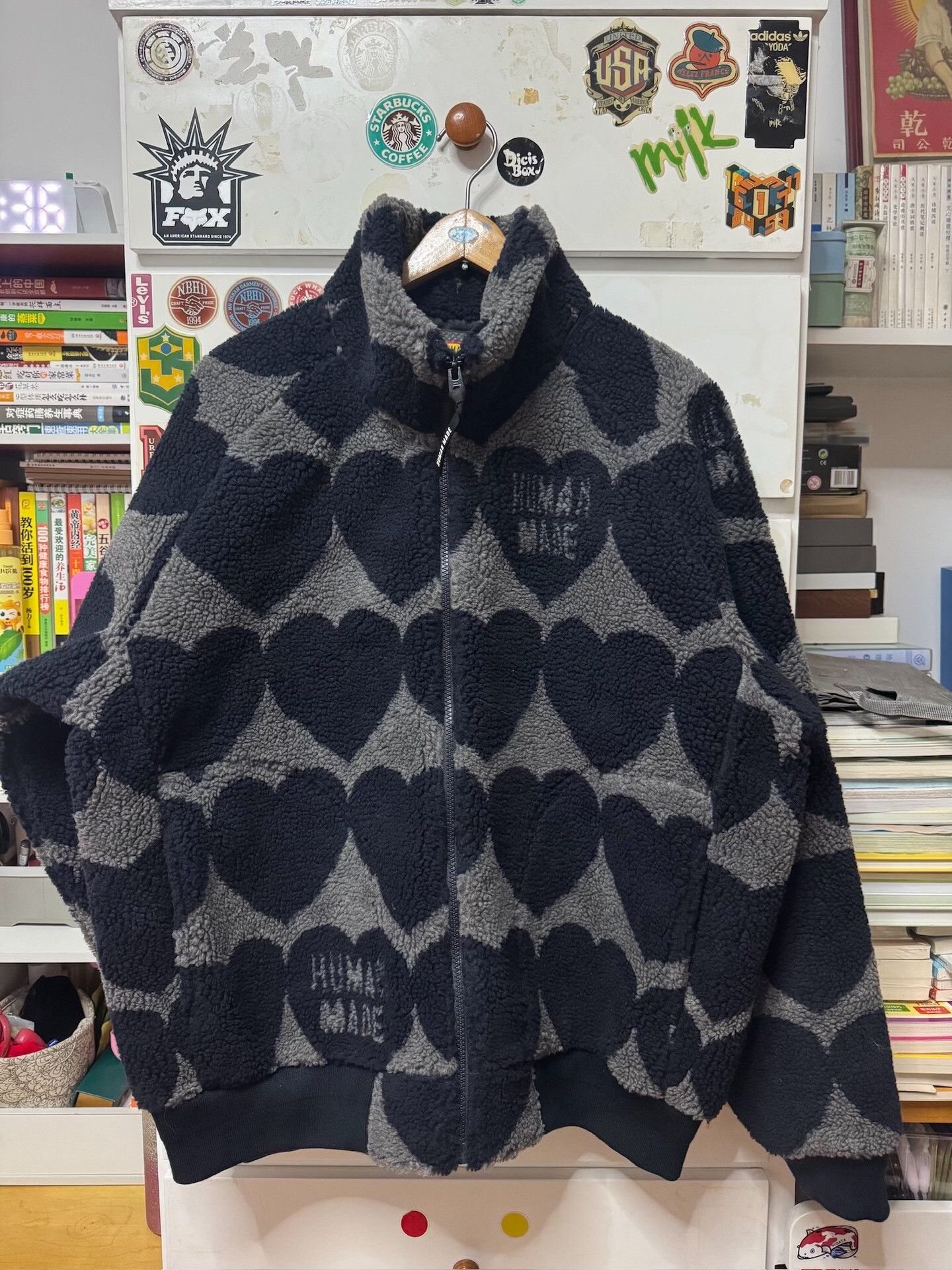 Human Made Human Made Hearts Logo Fleece Jacket Size US XL / EU 56 / 4 - 1 Thumbnail