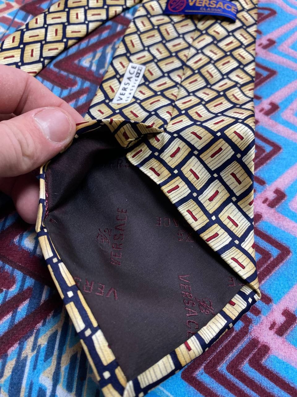 Versace Amazing Versace Abstract Silk Tie Size ONE SIZE - 8 Thumbnail