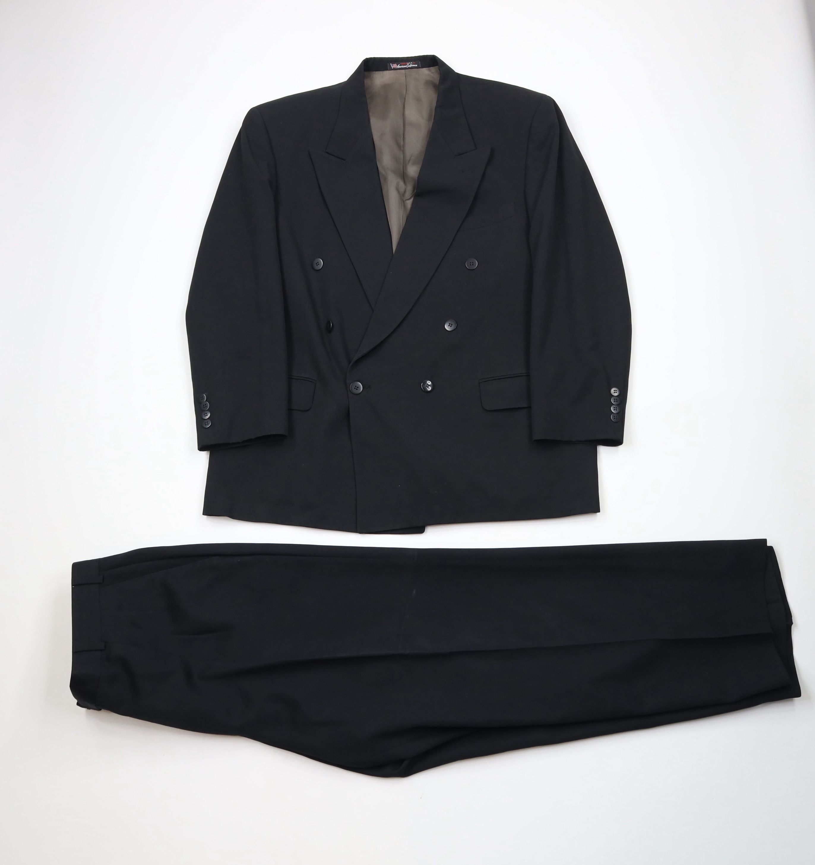 Vintage Vintage 90s Streetwear Distressed Wool 2 Piece Suit Wedding Size 44R - 1 Thumbnail