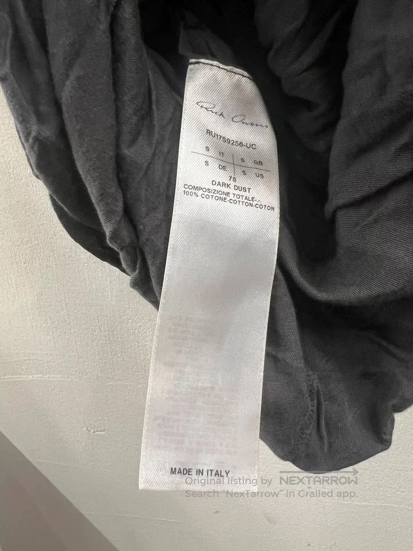 Rick Owens Rick Owens Double Layered T. Size US S / EU 44-46 / 1 - 6 Thumbnail