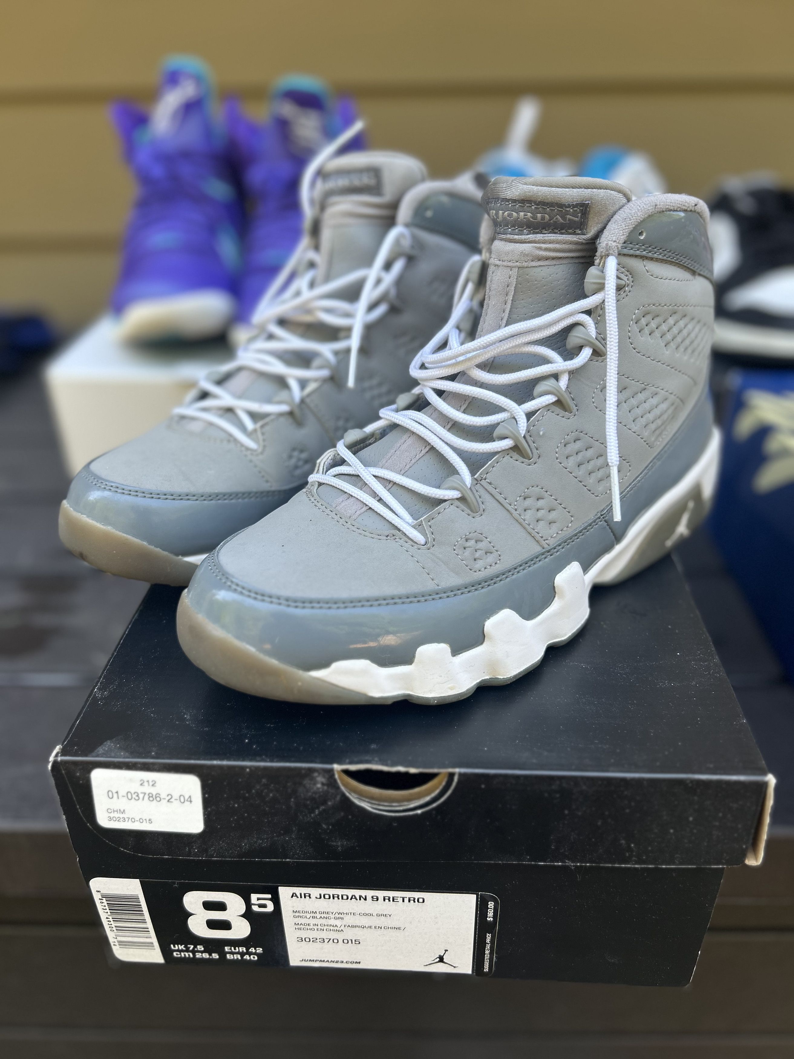 Jordan Brand Air Jordan 9 Retro Cool Grey 2012 Size 8.5 Size US 8.5 / EU 41-42 - 1 Thumbnail