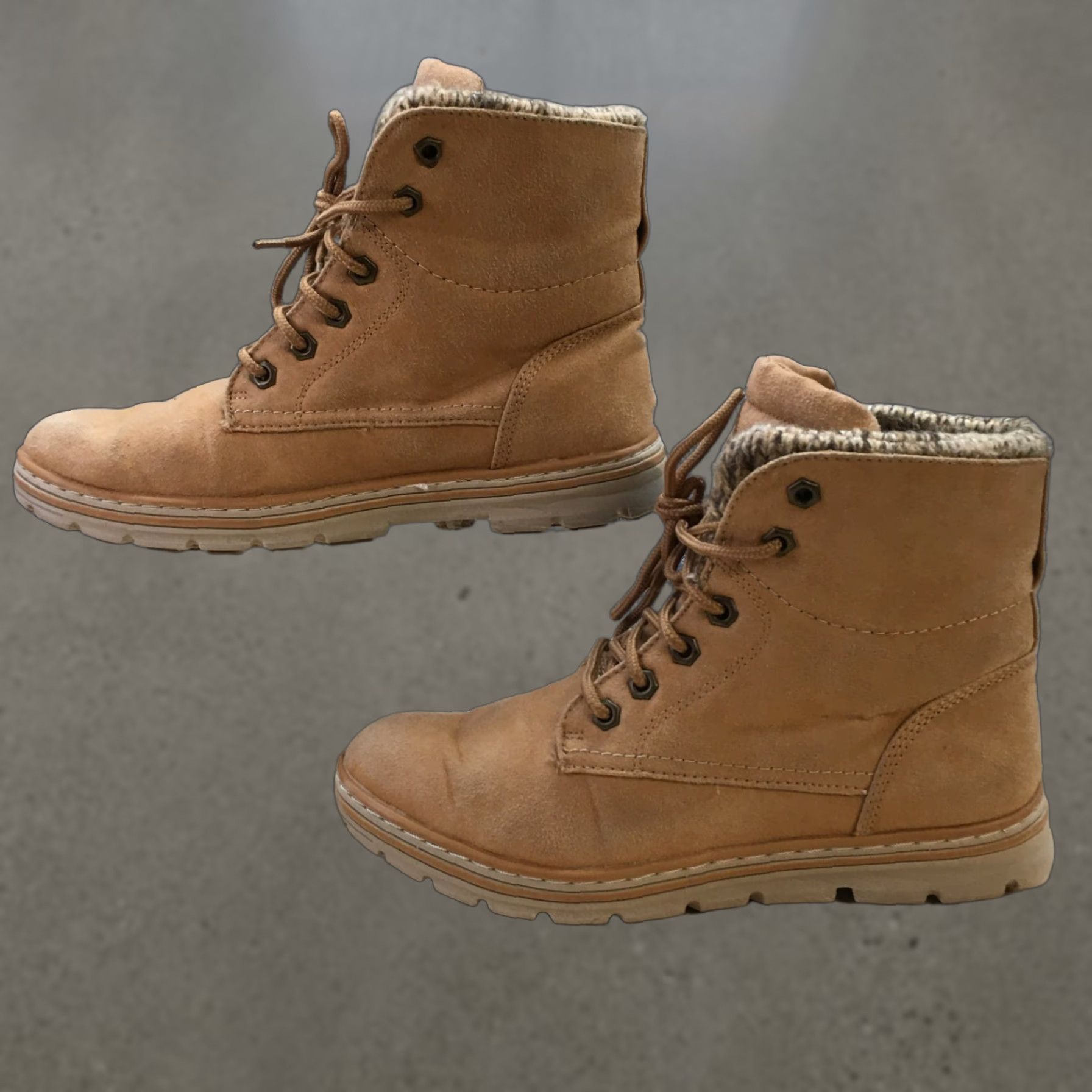 Vintage White Mountain Cliffs Boots Womens 7.5M Brown Fabric Lace Up Winter Boots Size US 8 / IT 38 - 1 Thumbnail