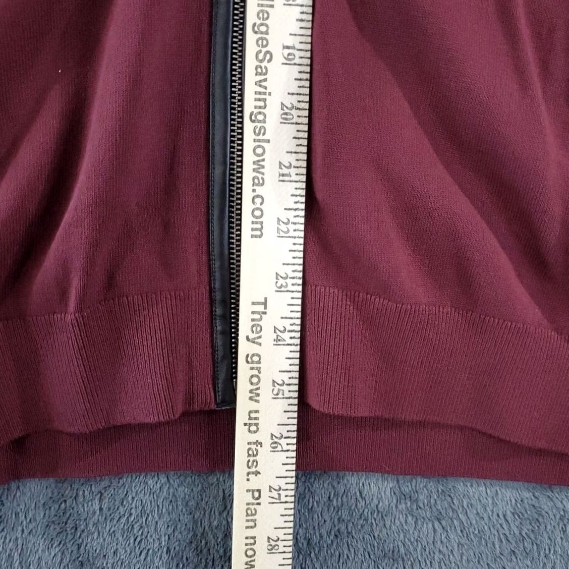 Vintage INC International Concepts Cardigan Men’s Full Zip Crew Neck 2XL Burgundy Red Solid Zipper Knit Casual Size US XXL / EU 58 / 5 - 4 Thumbnail