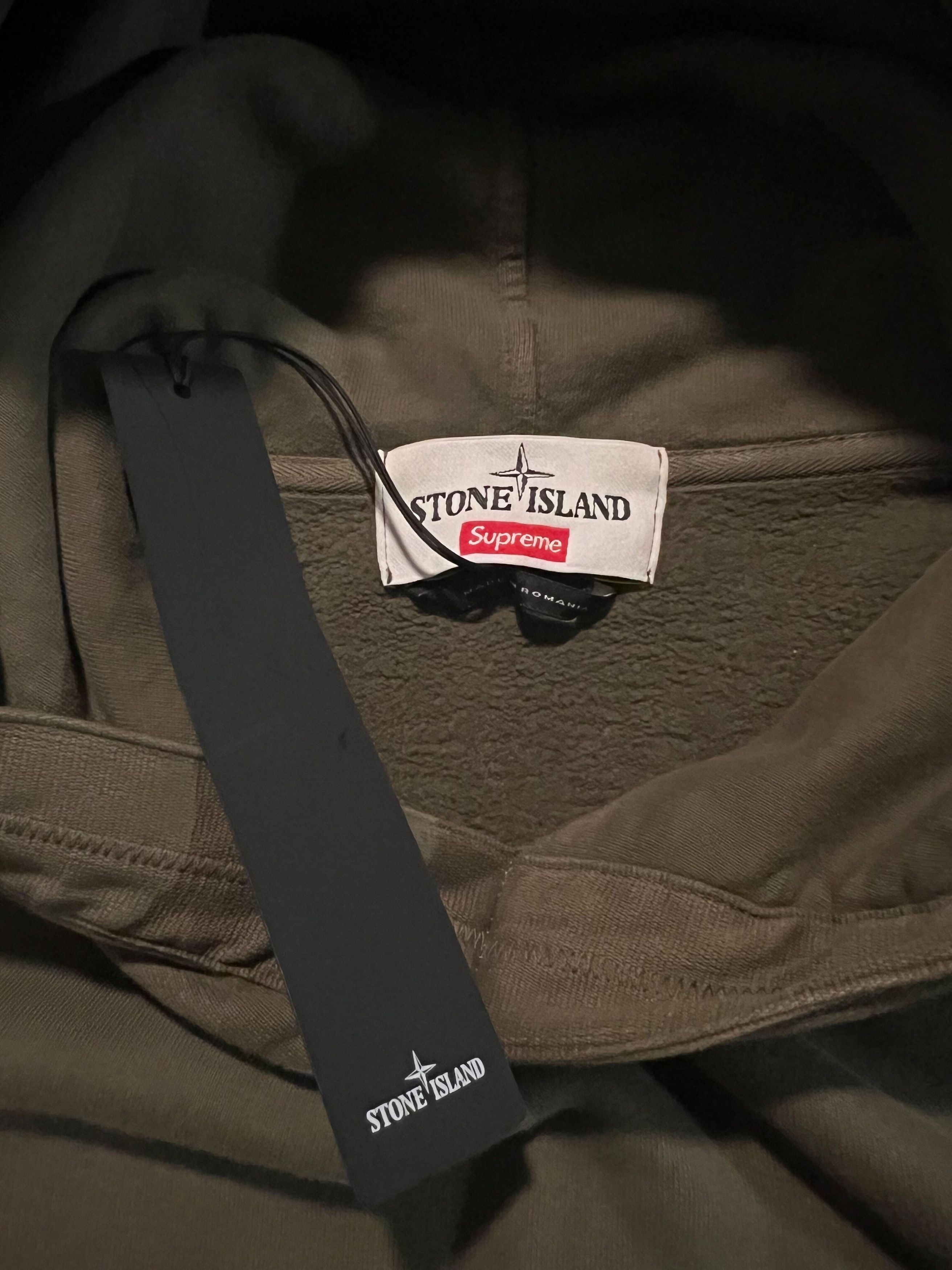Stone Island × Supreme Supreme Stone Island Hooded Sweatshirt Large Olive Size US L / EU 52-54 / 3 - 6 Thumbnail