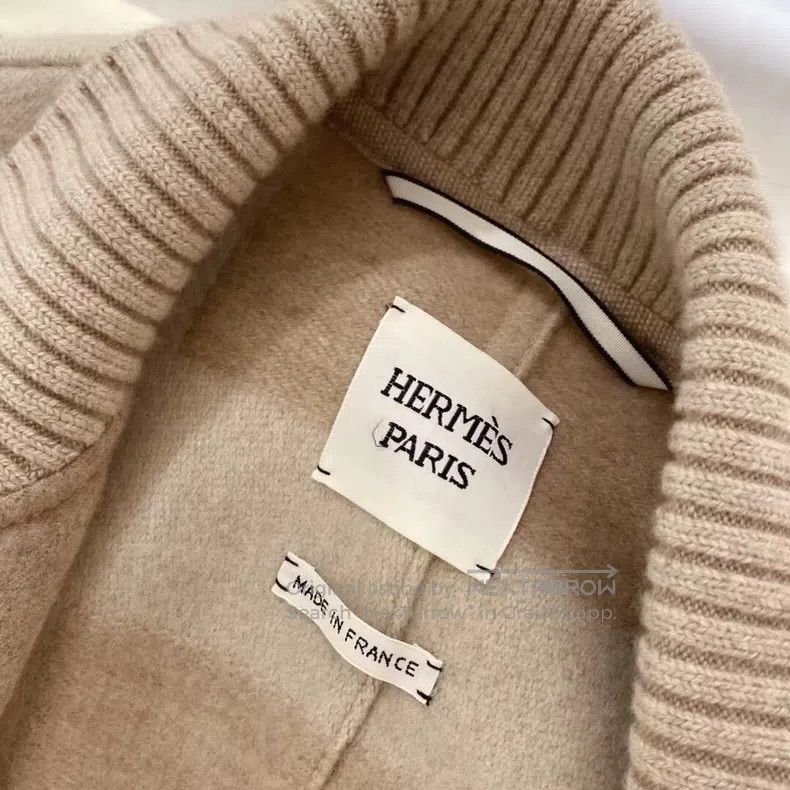 Hermes Hermes Leather Sleeve Tweed Coat Size XS / US 0-2 / IT 36-38 - 3 Thumbnail