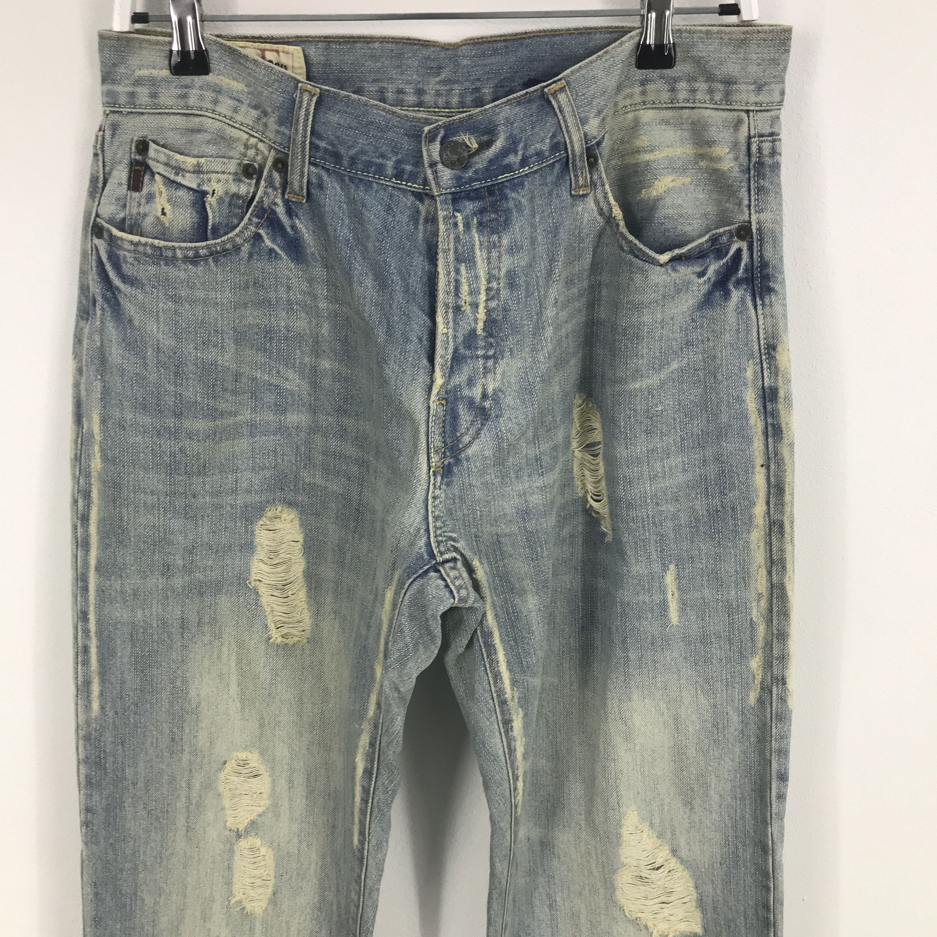 Abercrombie & Fitch baggy denim abercrombie & fitch distressed jeans Size US 32 / EU 48 - 2 Thumbnail