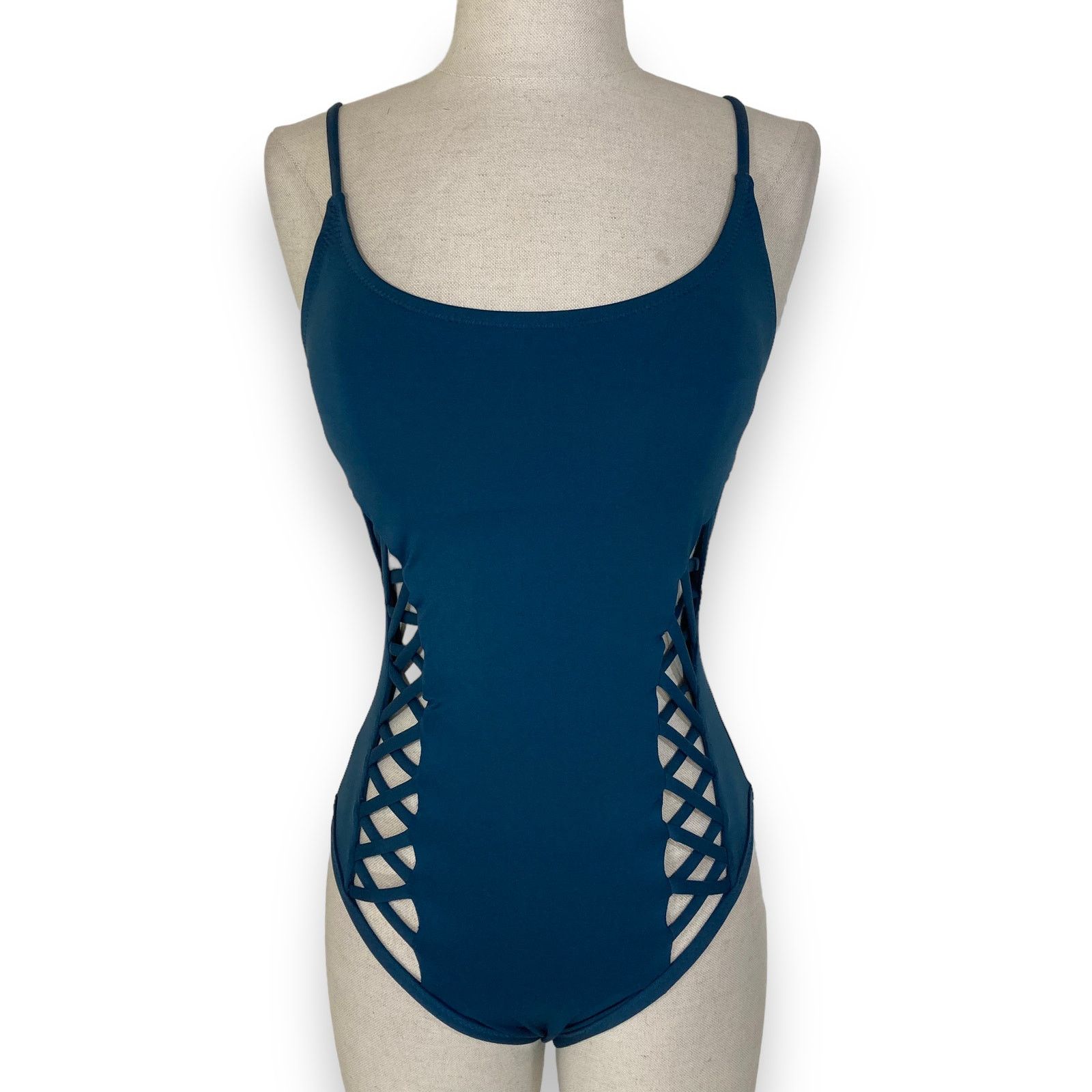 Red Carter Lattice strap one piece swimsuit New Red Carter bathing suit Size ONE SIZE - 1 Thumbnail