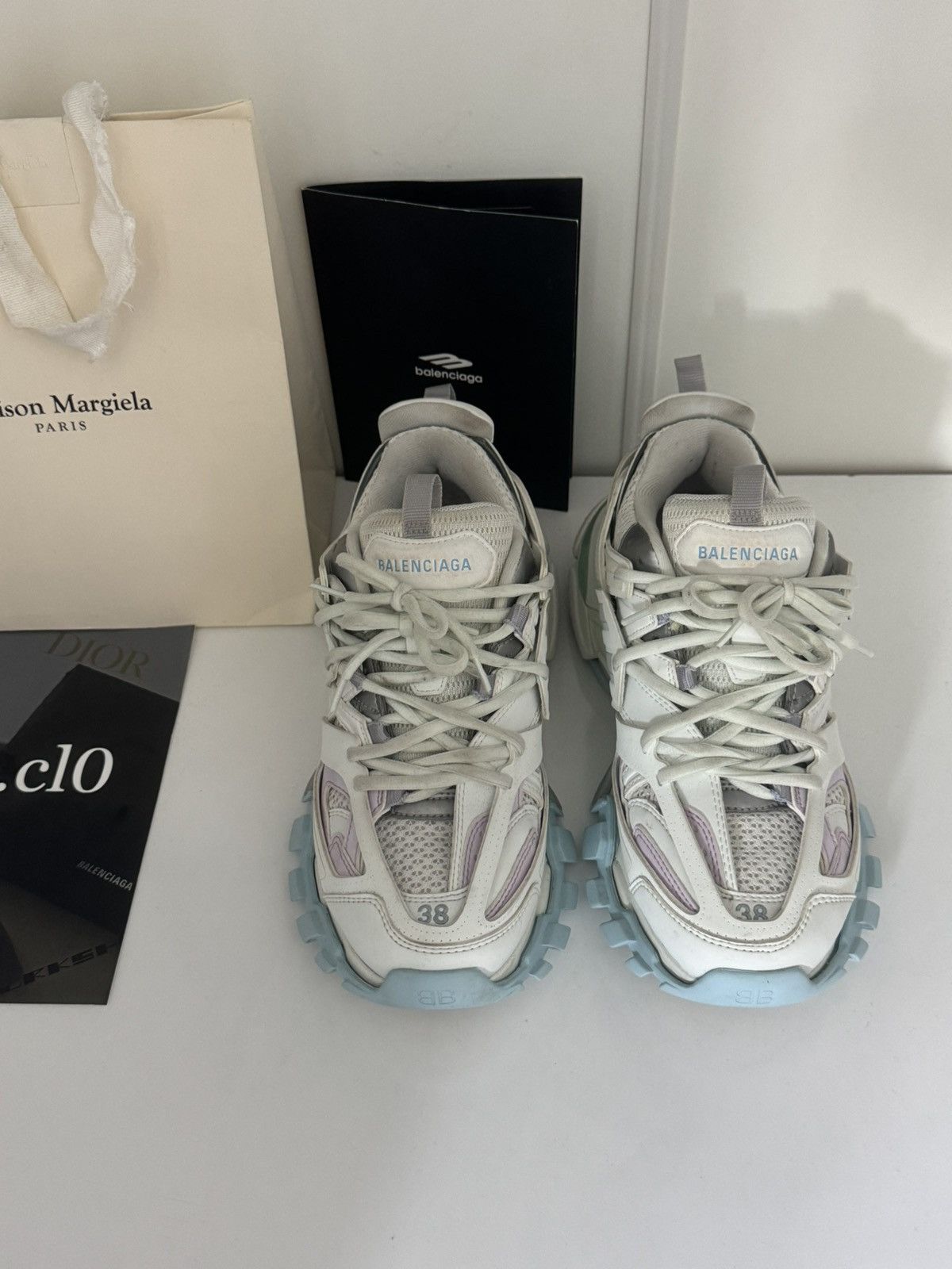 Balenciaga ✅Balenciaga track 1 white light blue 38 Size US 8 / IT 38 - 2 Thumbnail
