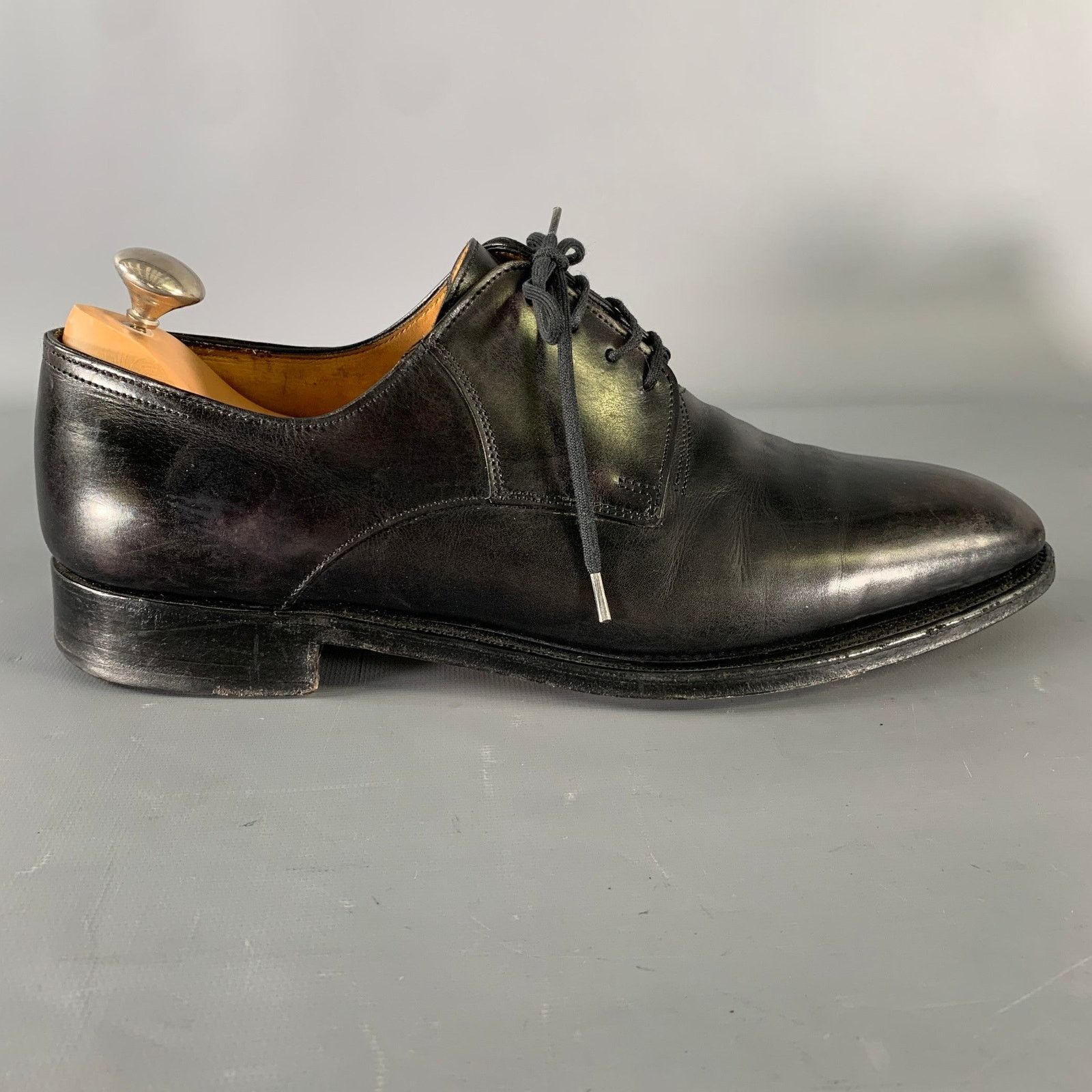 John Lobb JOHN LOBB Size 9 Black Leather Pointed Toe Lace Up Shoes Size US 9 / EU 42 - 2 Thumbnail