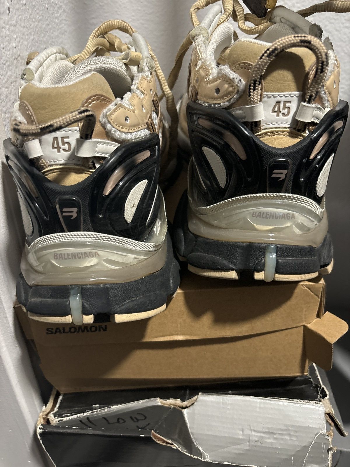 Balenciaga Blk/white/gold Size US 12.5 / EU 45-46 - 9 Thumbnail