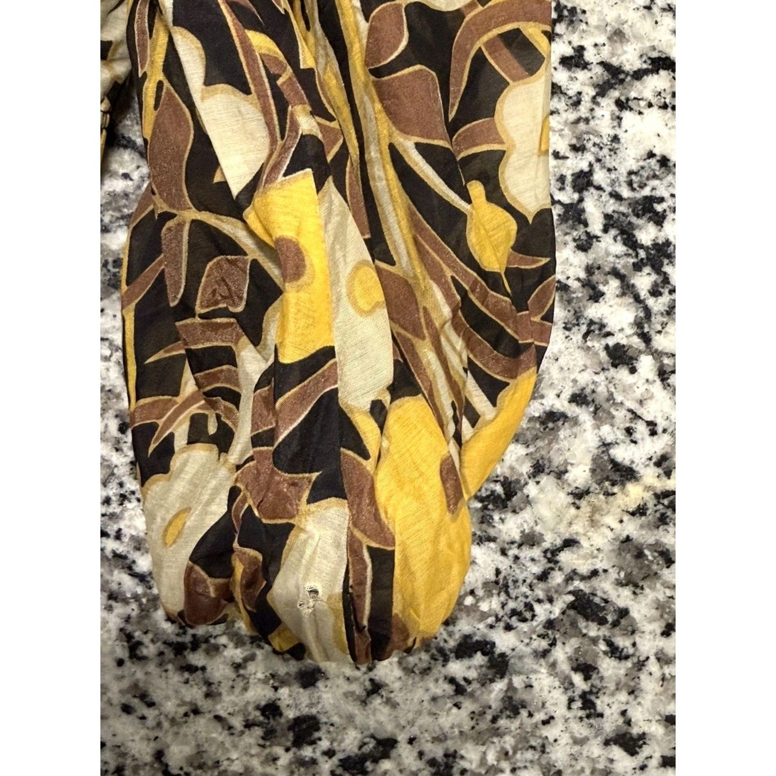Rebecca Taylor Rebecca Taylor Daphne Fleur Ruched Puff Sleeve Silk Blend Floral Dress XL Yellow Midi Womens Buttonless Pullover Smocked Preppy Shirt Dress Size XL / US 12-14 / IT 48-50 - 7 Thumbnail