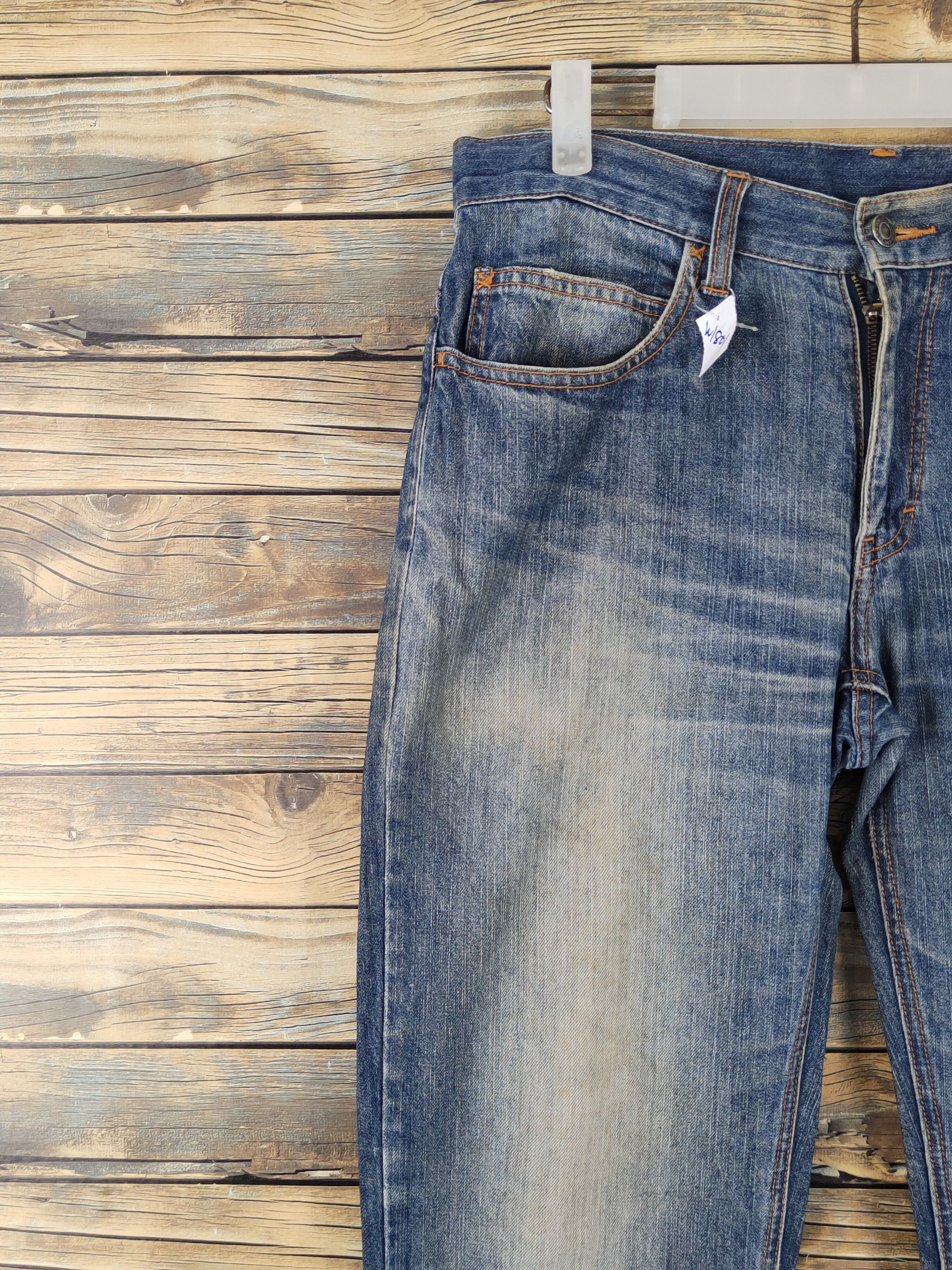 Japanese Brand Japanese Brand Blue Distressed Ripped denim Jeans #W1801 Size US 32 / EU 48 - 3 Thumbnail