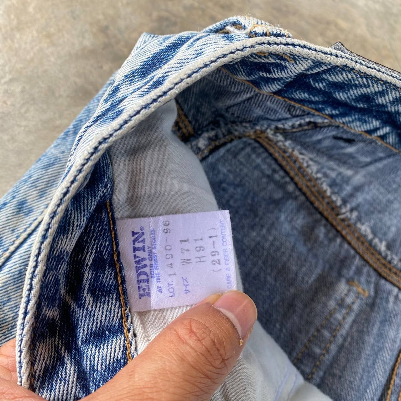 Vintage Vintage 80s/90s Edwin Acid Wash Dirty Tapered Retro Grunge Size US 28 / EU 44 - 13 Thumbnail