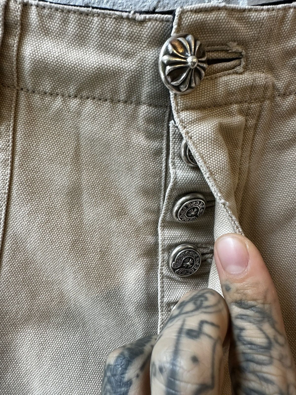 Chrome Hearts CHROME HEARTS 1/1 FLOODED CROSS PATCH SAMPLE CARPENTER JEANS Size US 30 / EU 46 - 10 Thumbnail