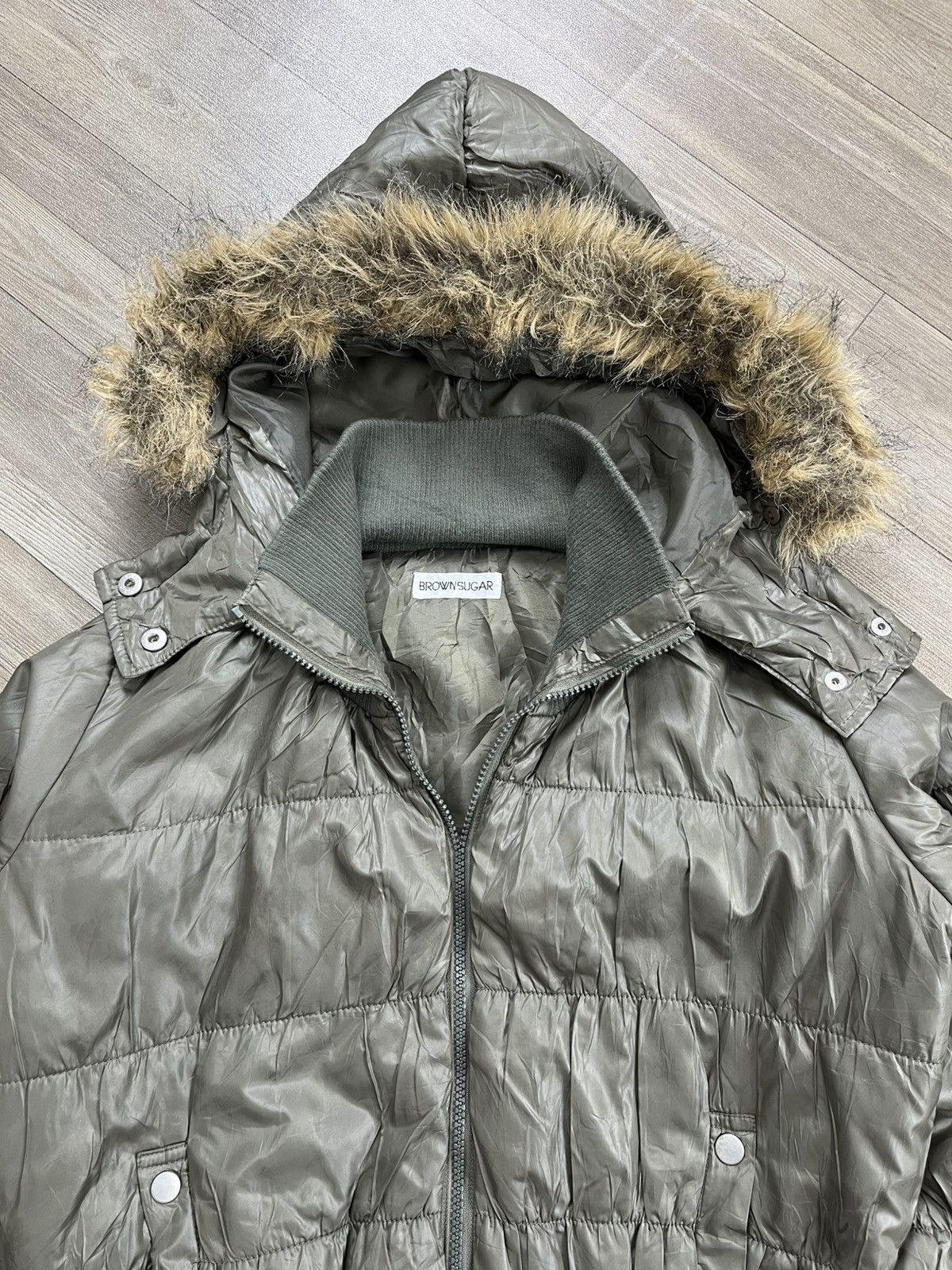 Japanese Brand 2000s Brown Sugar Boxy Fur Down Jacket Winter Goa Lgb Style Size US M / EU 48-50 / 2 - 7 Thumbnail
