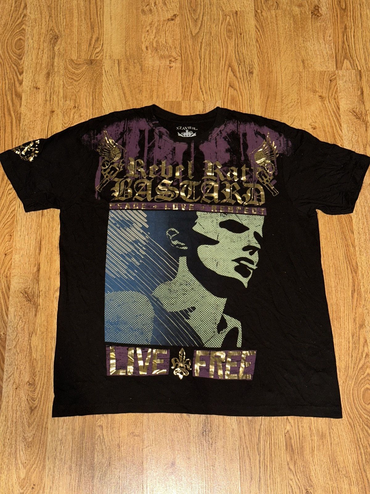 Vintage × Xavier Y2K XZAVIER Rebel Rat Bastard Jesse Pinkman All Over Print Size US XL / EU 56 / 4 - 1 Thumbnail