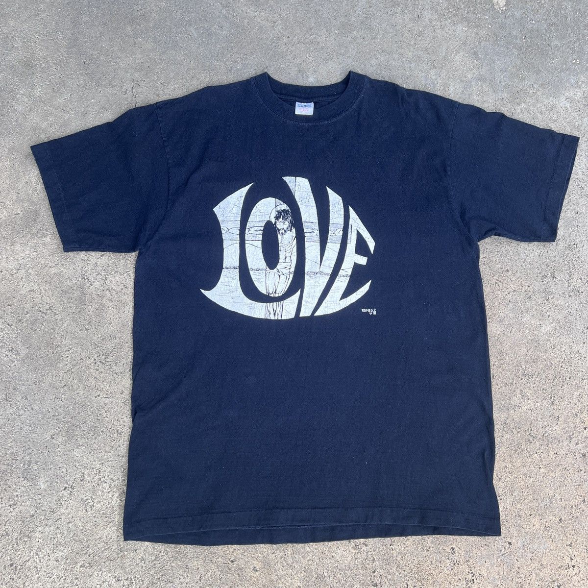 Vintage Vintage 90s Love Jesus God Bible Holy Tee 2XL Size US XXL / EU 58 / 5 - 2 Thumbnail