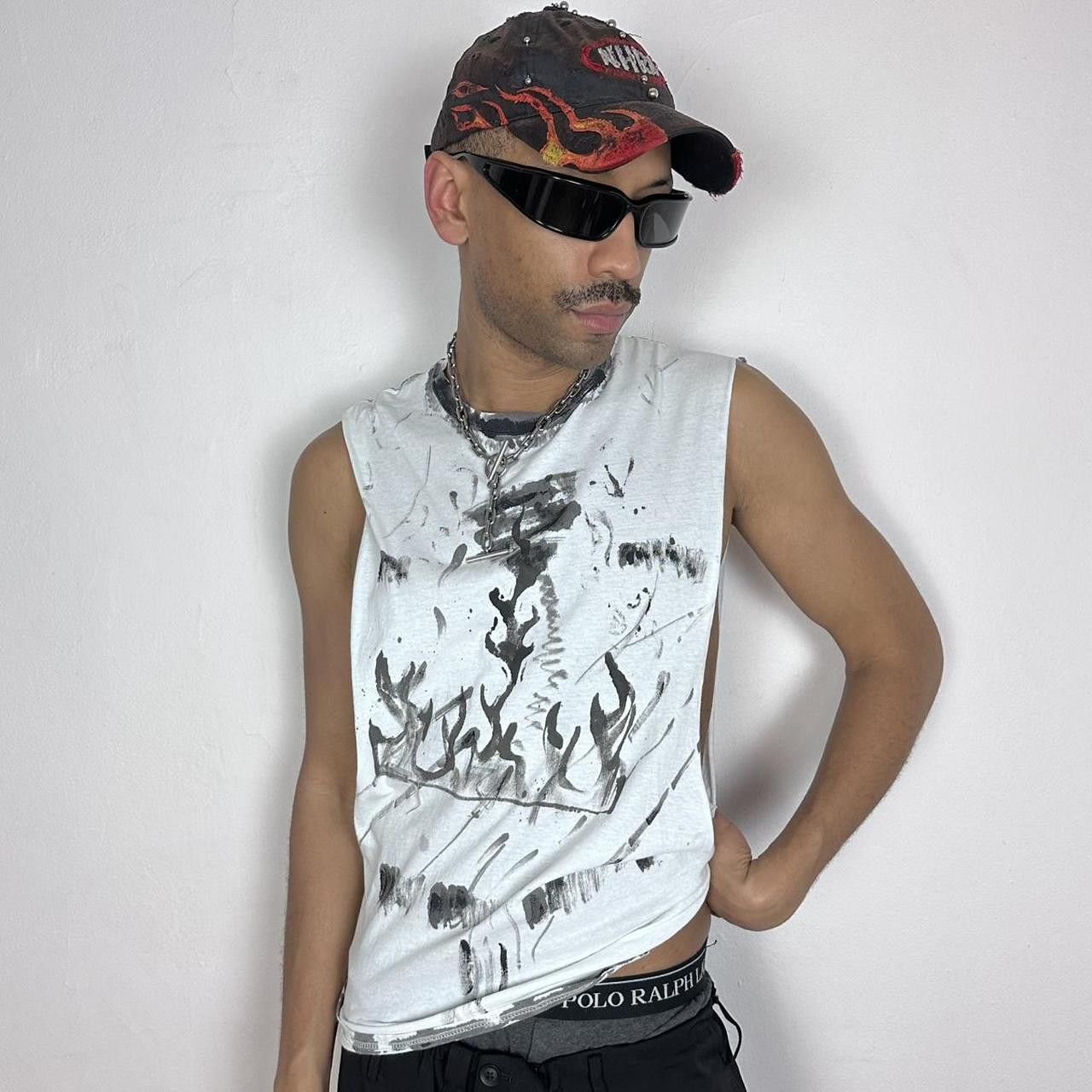 Hanes ASTROBOI* x Hanes White & Black Muscle Tank - Medium Size US M / EU 48-50 / 2 - 7 Thumbnail
