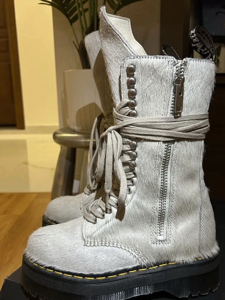 Dr. Martens × Rick Owens Rick Owens x Dr.Martens quad sole calf length boot Size US 7 / EU 40 - 3 Thumbnail