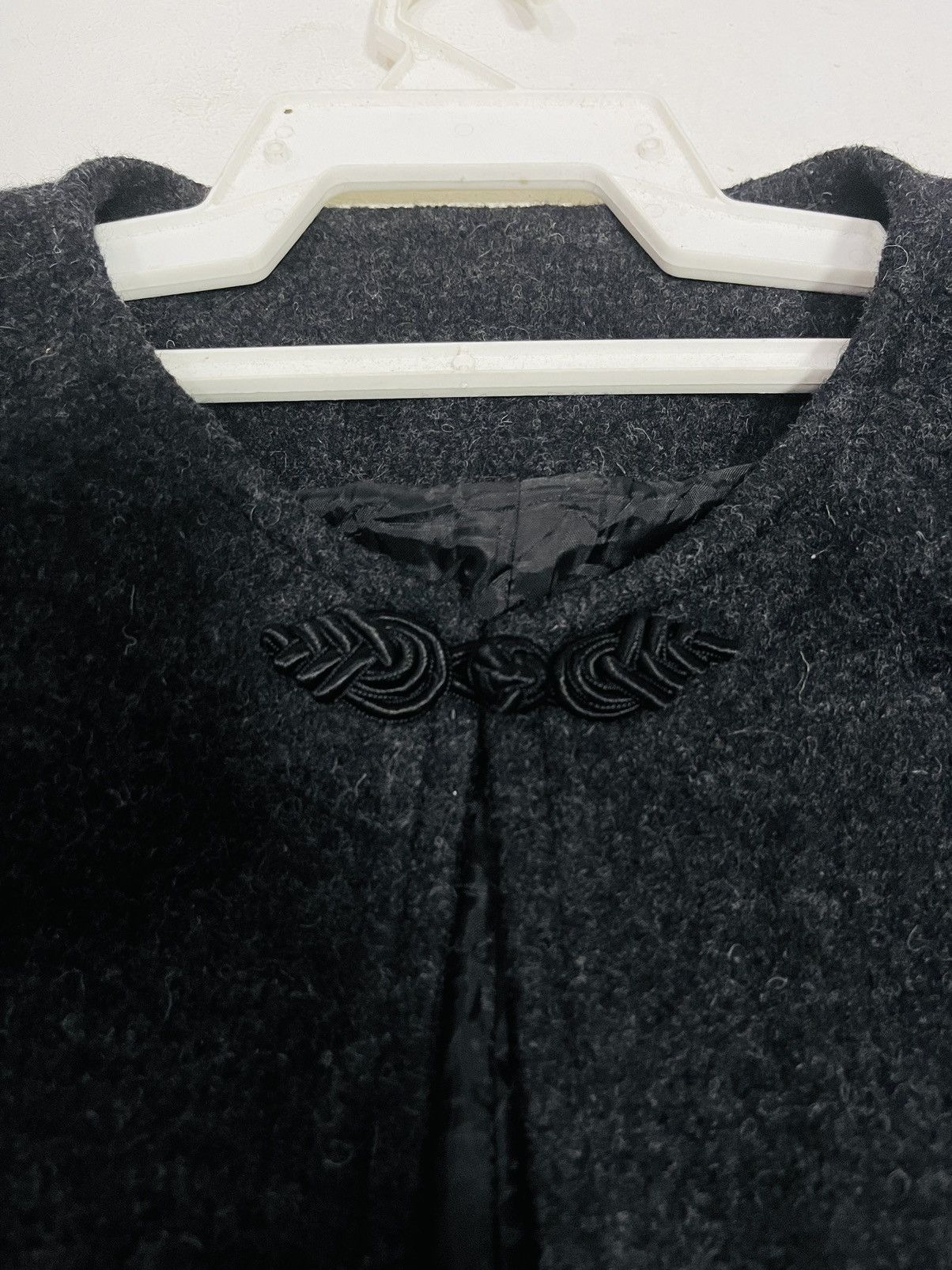Japanese Brand Zenobia Neck Button Wool Jacket Size L / US 10 / IT 46 - 7 Thumbnail