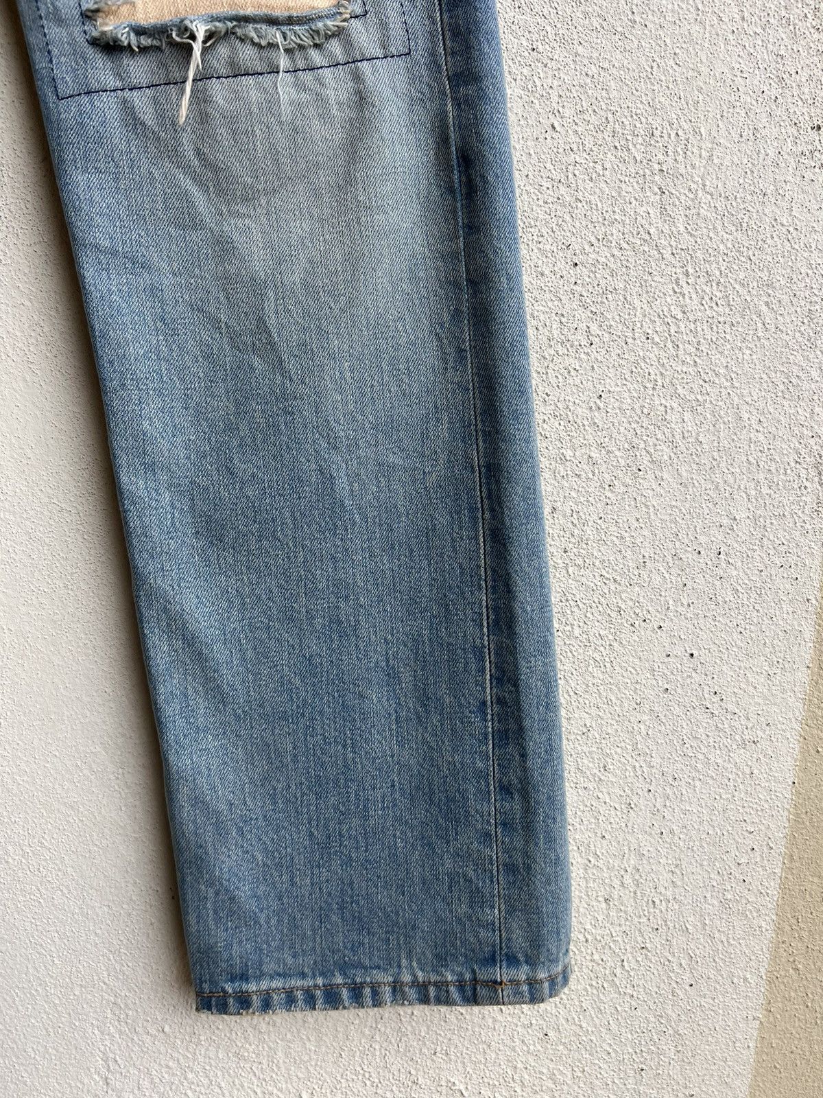 Levi's Vintage 2002 Levi’s 501 Fade Denim Patchwork Jeans Size US 30 / EU 46 - 12 Thumbnail