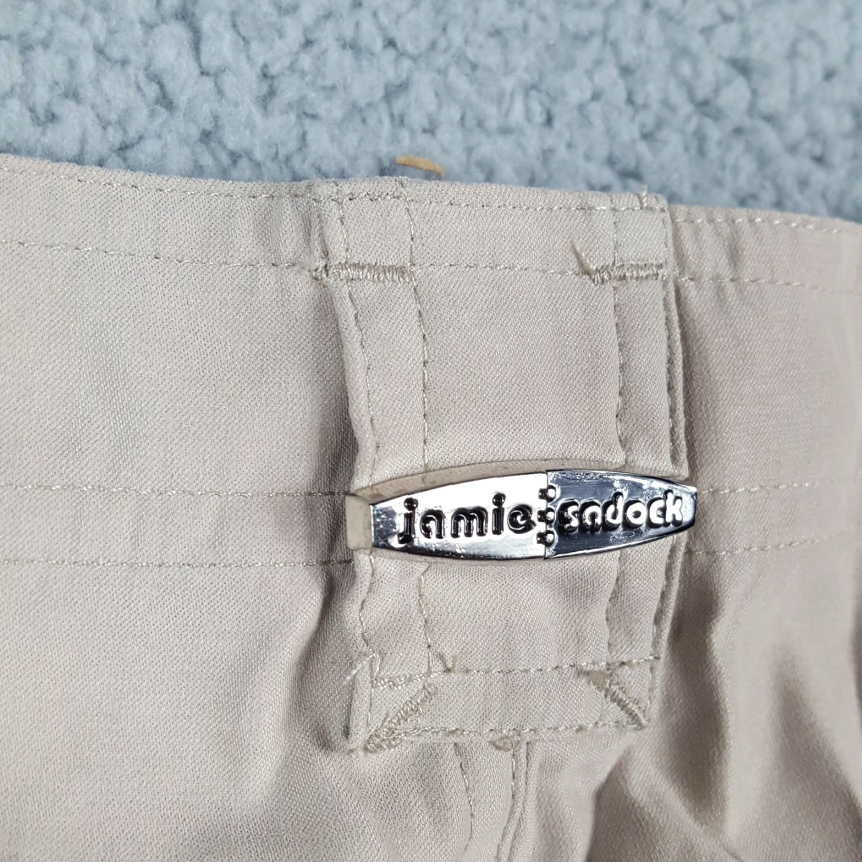 Vintage VINTAGE Jamie Sadock Chino Shorts Womens 16 Beige Lightweight Athletic High Waist Relaxed 90s Bohemian Retro Preppy Casual Fashion Summer Womens Size 38" / US 16 / IT 52 - 6 Thumbnail