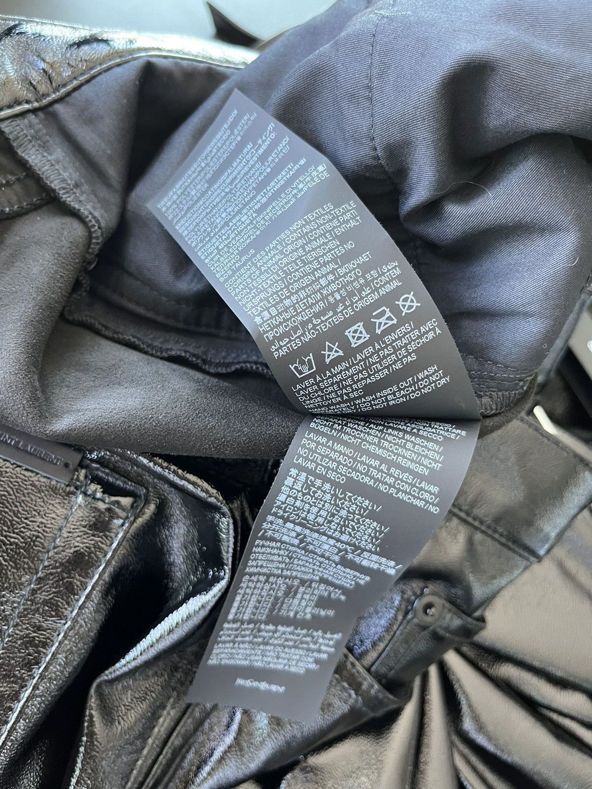 Saint Laurent Paris × Yves Saint Laurent Brand New Runway Saint Laurent Leather Wax Shiny Pant Size US 34 / EU 50 - 12 Thumbnail