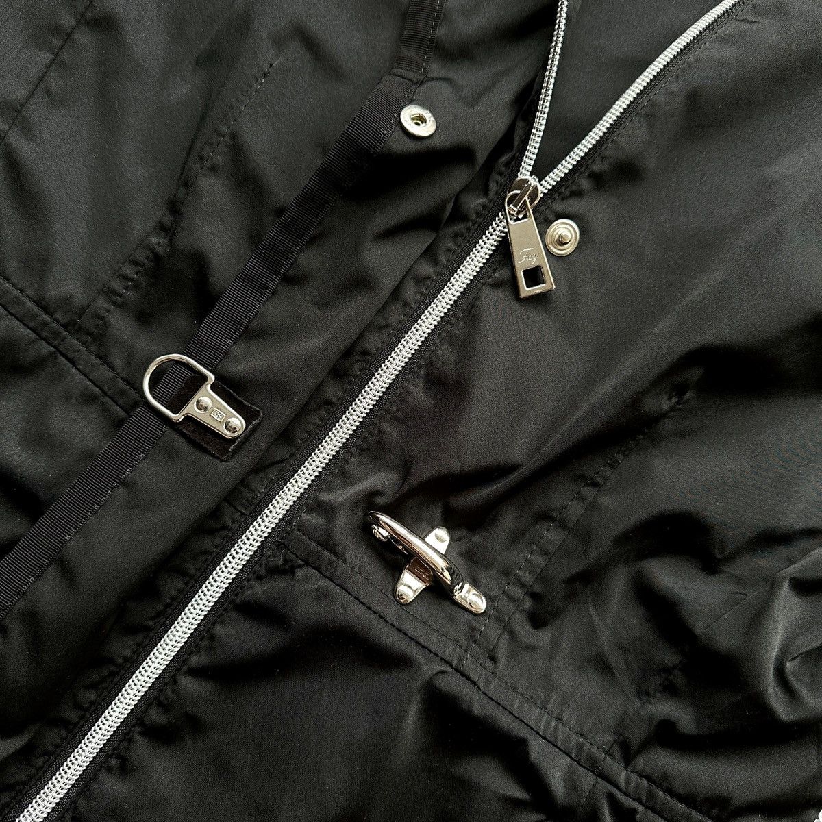 Fay Luxury Women’s Jacket Lampo Fay Full Zip Black RRP - 600$ Size M / US 6-8 / IT 42-44 - 9 Thumbnail