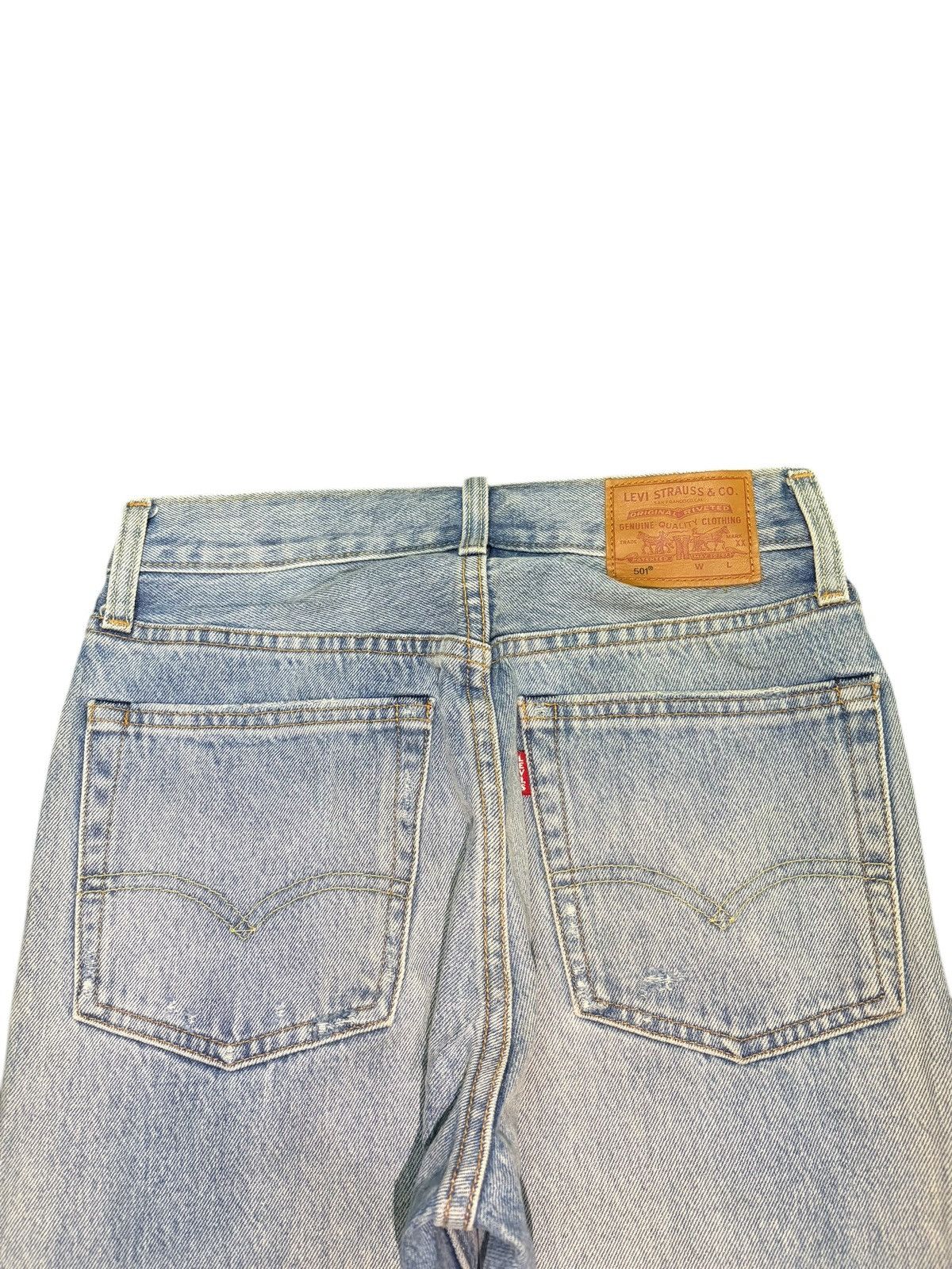 Levi's Vintage Y2K Levis 501 Selvedge Distressed Jeans Size 26" / US 2 / IT 38 - 4 Thumbnail