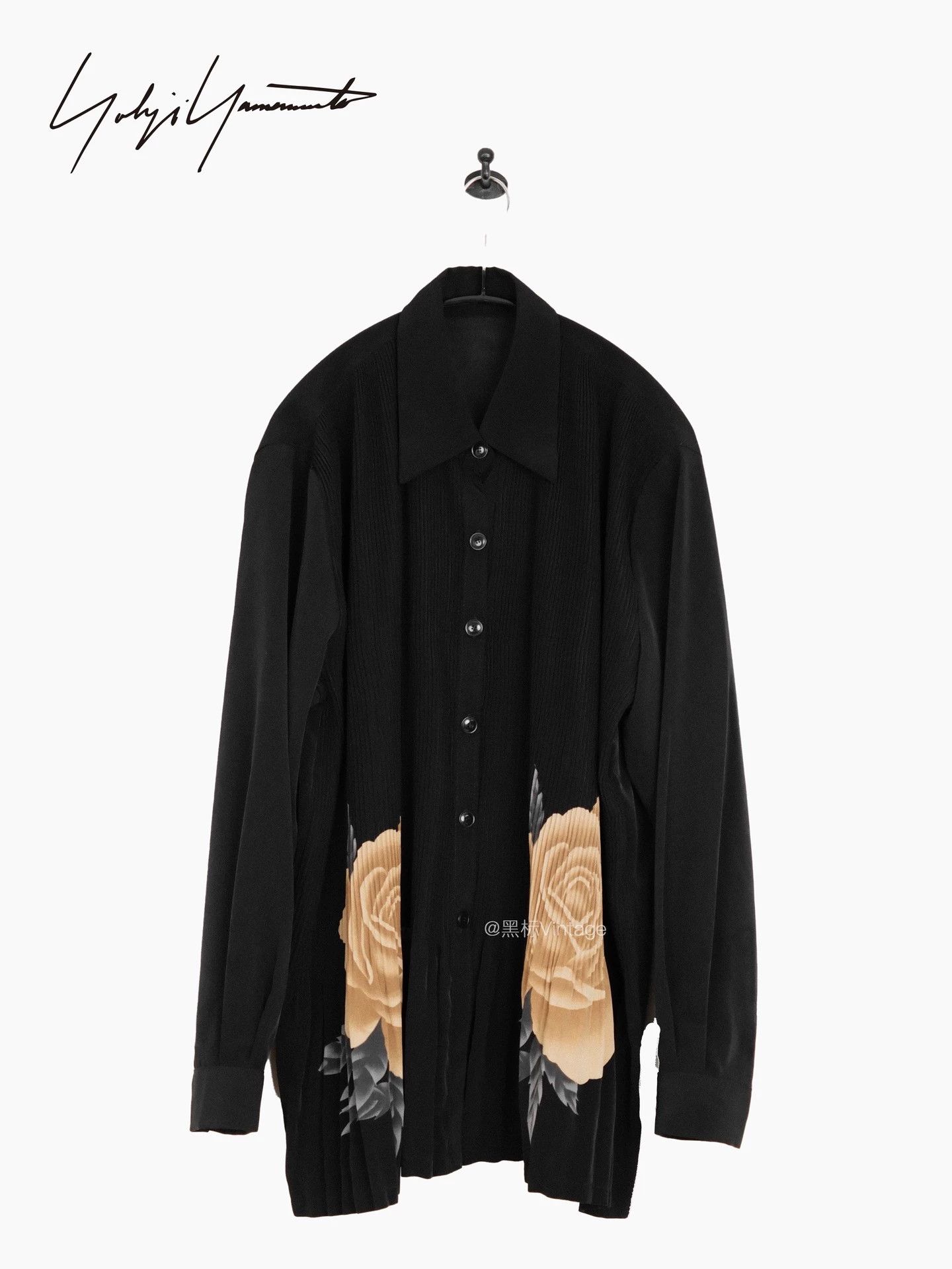 Yohji Yamamoto Yohji Yamamoto 15AW Archive Yellow Rose Yuzen Shirt Size L / US 10 / IT 46 - 1 Thumbnail