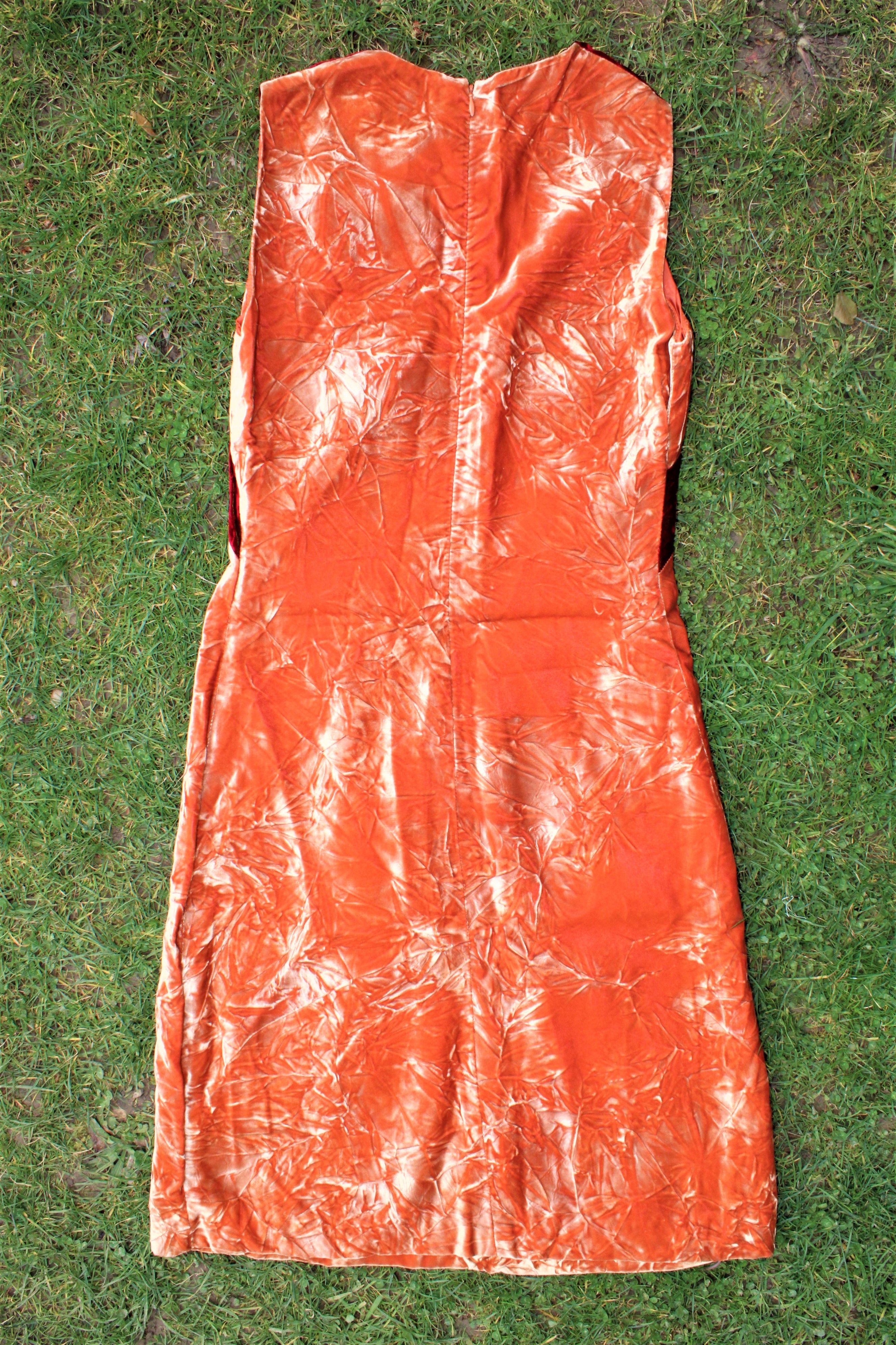 Versace Rare Versace Istante Crushed Velvet Mini Dress Size S / US 4 / IT 40 - 7 Thumbnail