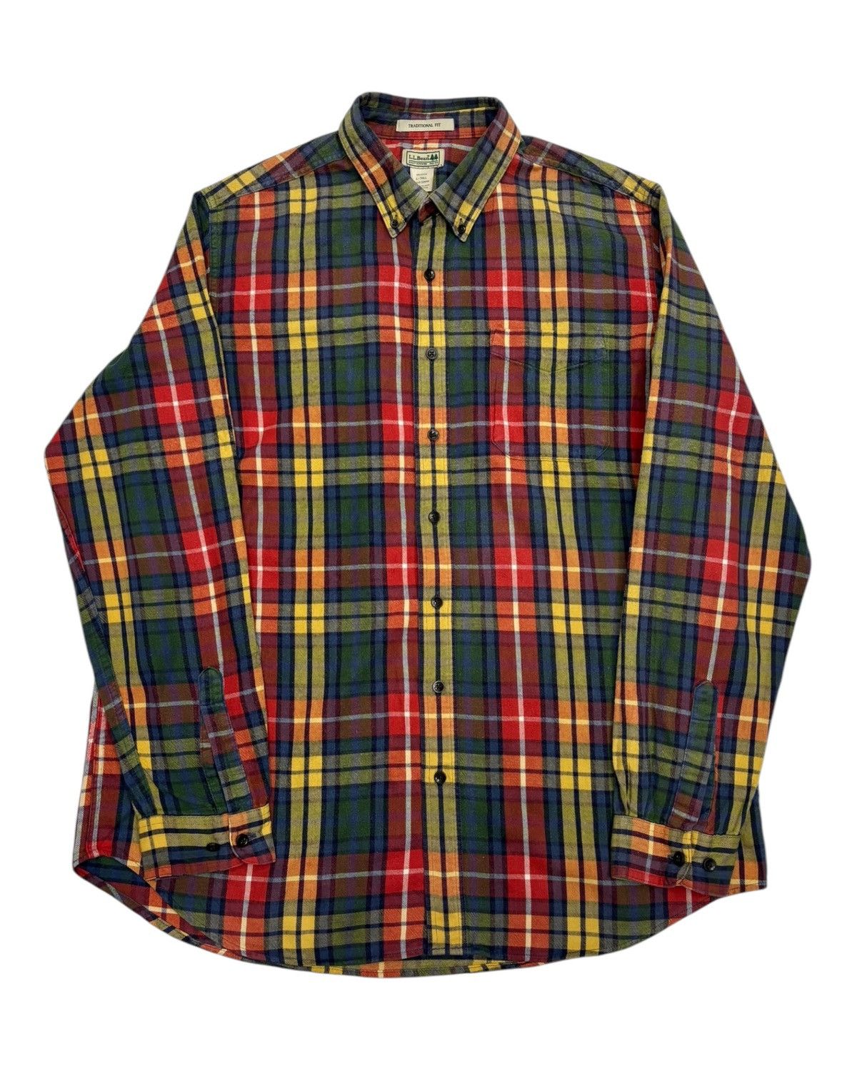 L.L. Bean ❤️‍🔥L.L. BEAN CHECKERED FLANNEL BUTTON SHIRT Size US L / EU 52-54 / 3 - 4 Thumbnail