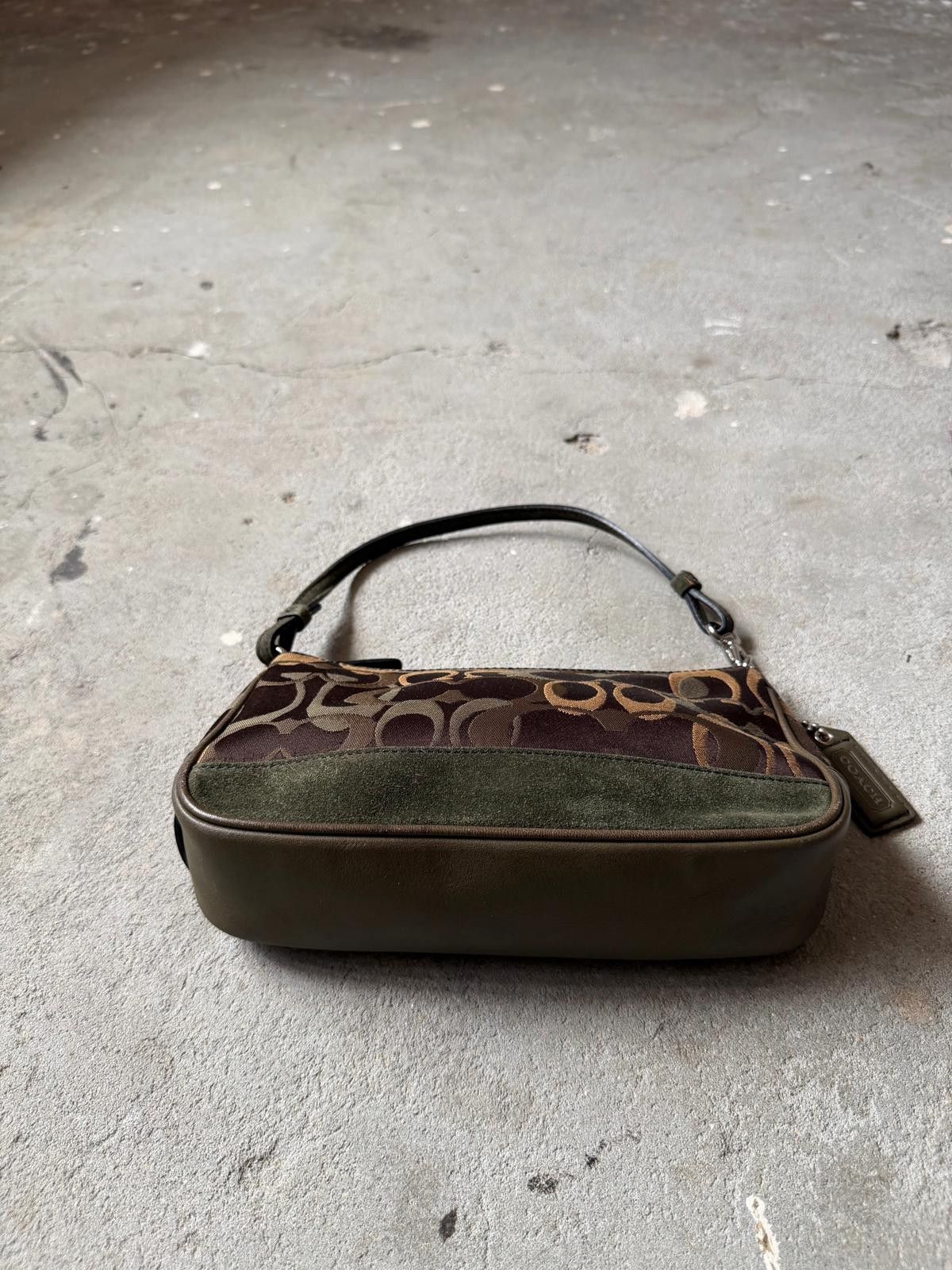 Coach Coach Y2K Demi Suede Shoulder Bag Green/Brown Size ONE SIZE - 3 Thumbnail