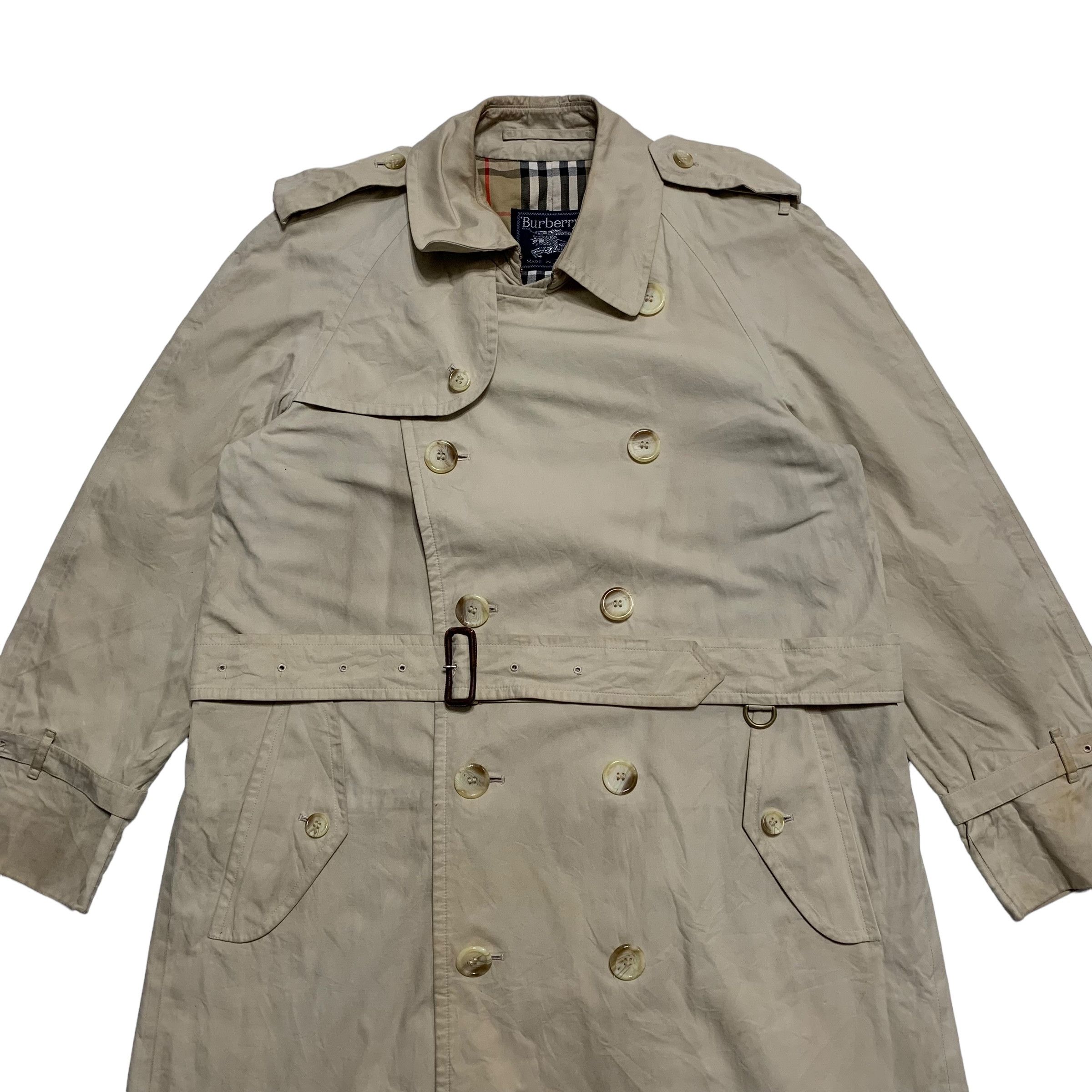 Burberry Vintage Burberrys Double Breast Trench Coat Made In England Size US M / EU 48-50 / 2 - 3 Thumbnail