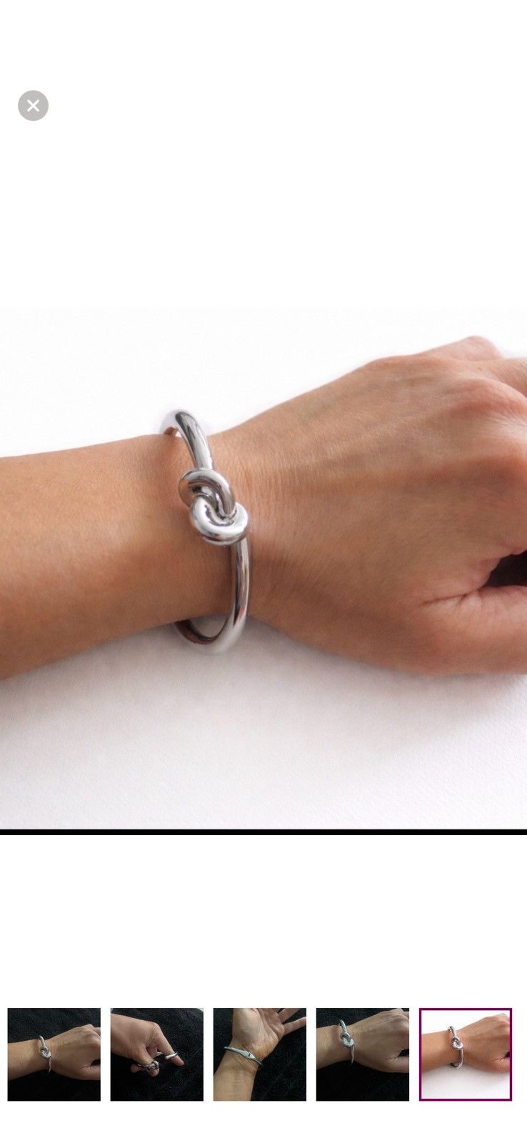 Other Silver Knot Cuff Bracelet - Women's Jewelry Size ONE SIZE - 1 Thumbnail