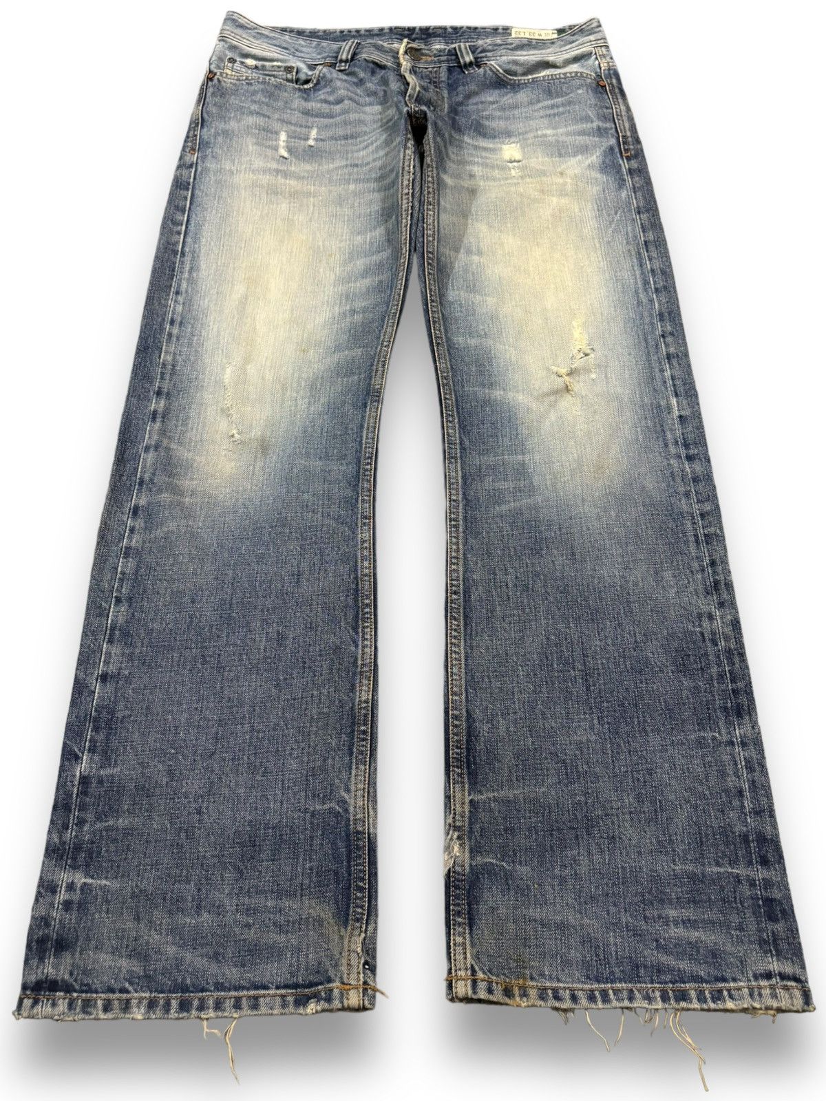 Diesel Vintage Diesel Industry Mud Wash Loose Fit Distressed Jeans Size US 34 / EU 50 - 1 Thumbnail