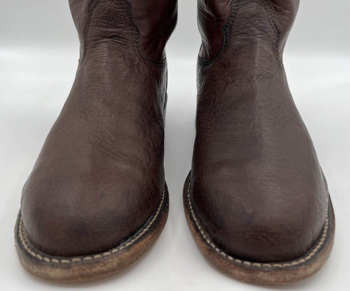 Larry Mahan Larry Mahan Cowboy Boots Brown Bullhide Leather Size 8.5 XE Size US 8.5 / EU 41-42 - 3 Thumbnail